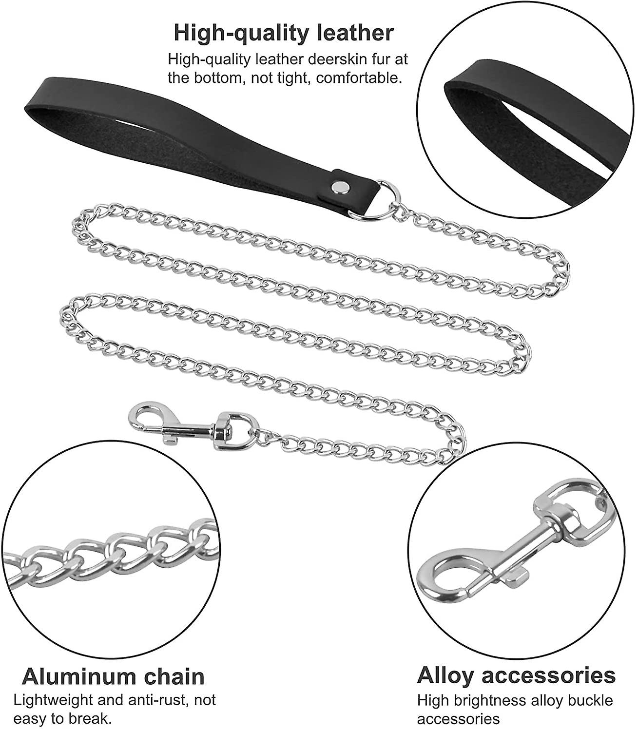 Foto 3 pulgar | Cadena De Correa De Metal Resistente A La Masticación, 118 Cm, Para Perros Medianos Y Grandes - Venta Internacional.