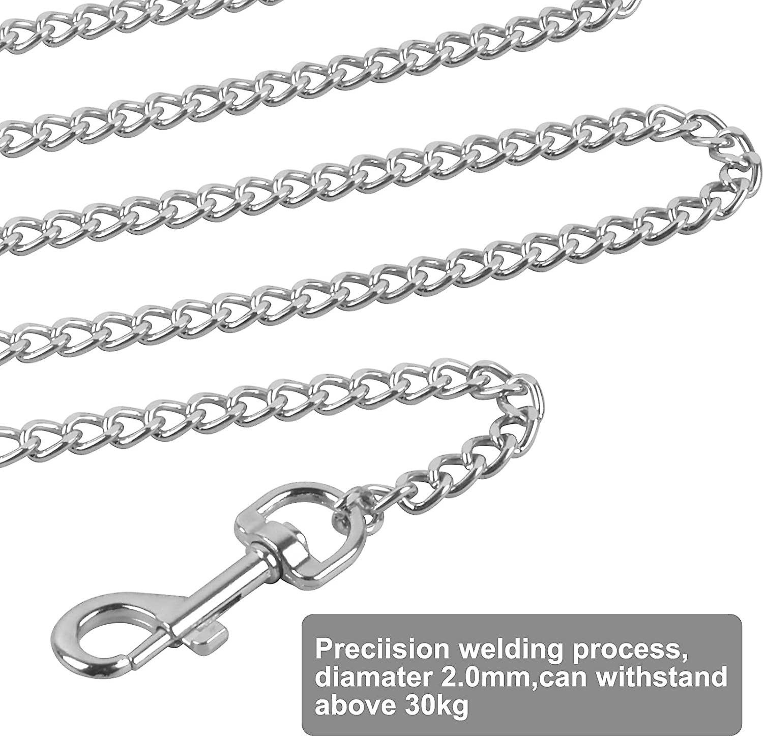 Foto 4 pulgar | Cadena De Correa De Metal Resistente A La Masticación, 118 Cm, Para Perros Medianos Y Grandes - Venta Internacional.