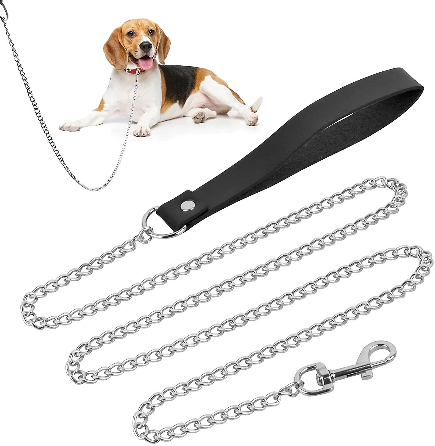 Foto 5 pulgar | Cadena De Correa De Metal Resistente A La Masticación, 118 Cm, Para Perros Medianos Y Grandes - Venta Internacional.