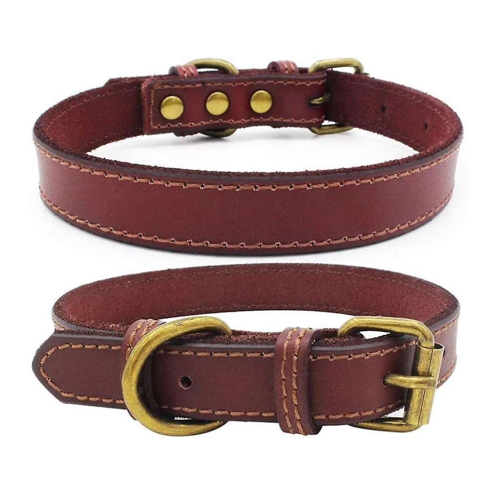 Foto 4 pulgar | Collar Para Perro Huoguo Basic Classic De Piel Acolchada Roja Talla M - Venta Internacional.