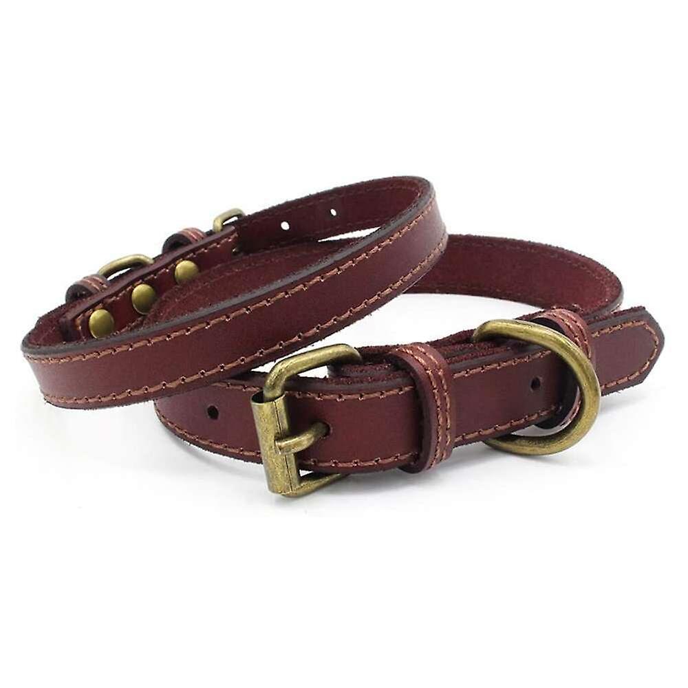 Foto 5 pulgar | Collar Para Perro Huoguo Basic Classic De Piel Acolchada Roja Talla M - Venta Internacional.