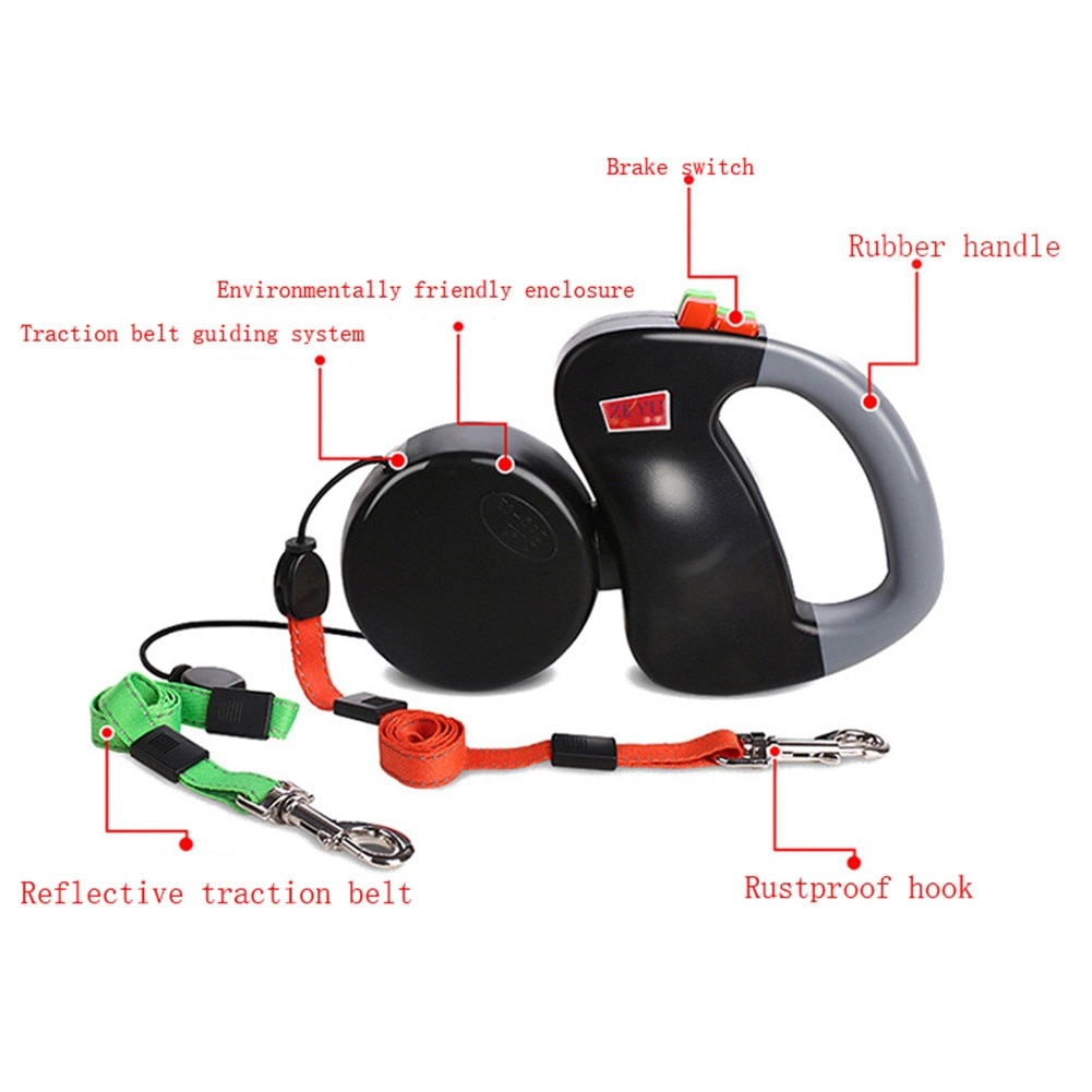 Correas Para Mascotas De Doble Cabezal Retráctiles Automáticas Para Perros - Venta Internacional.