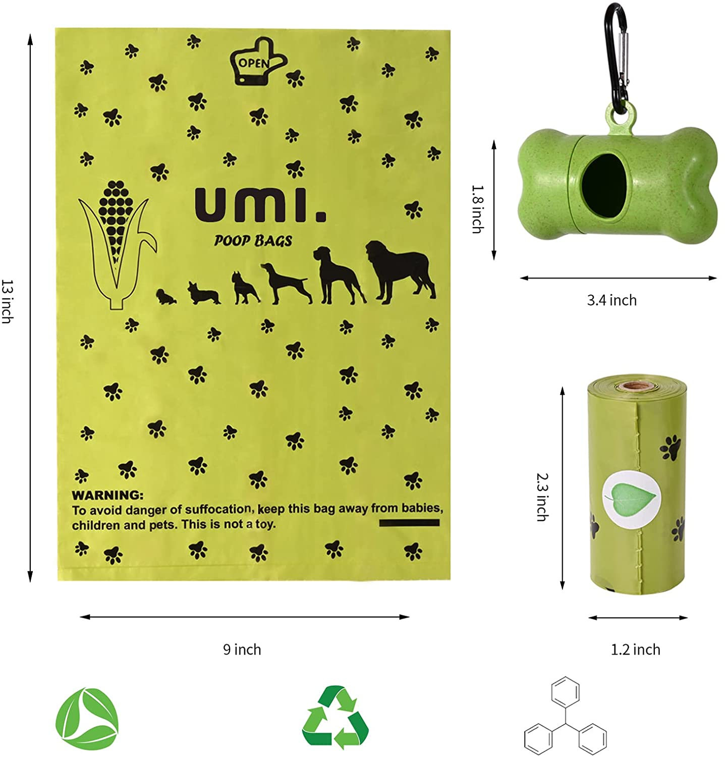 Foto 3 pulgar | Bolsas Para Excrementos De Perro Jieyou, 20 Rollos, Paquete De 300, Biodegradables - Venta Internacional.