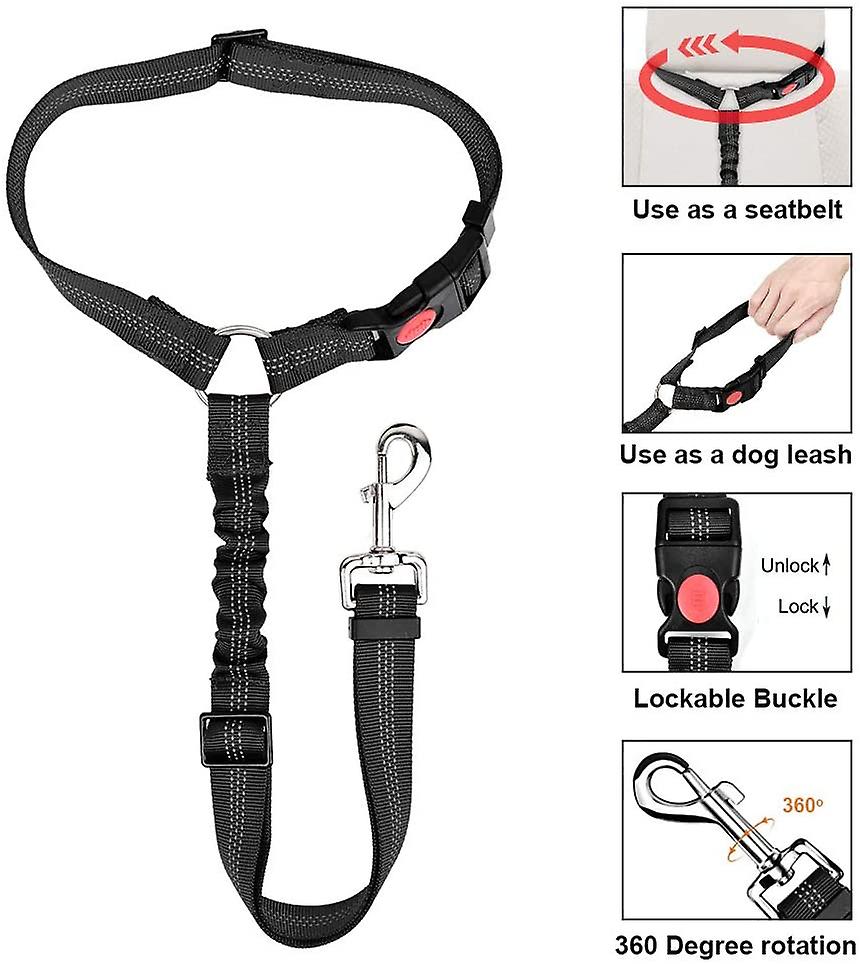 Foto 3 pulgar | Cinturones De Seguridad Para Perros Huoguo, 2 Unidades, Reposacabezas Ajustables Para Mascotas - Venta Internacional.