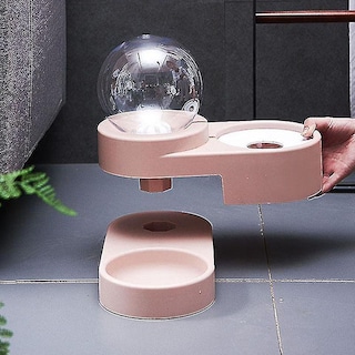 Foto 3 | Dispensador De Comida Huoguo Automático Para Perros Y Gatos Rosa - Venta Internacional.