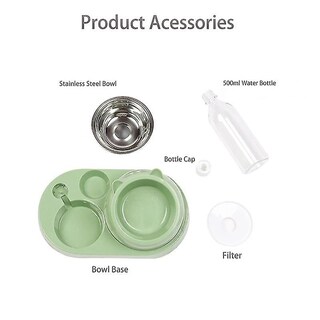 Foto 5 | Dispensador De Comida Huoguo Dispensador Automático De Agua Con Cuenco Para Gatos - Venta Internacional.