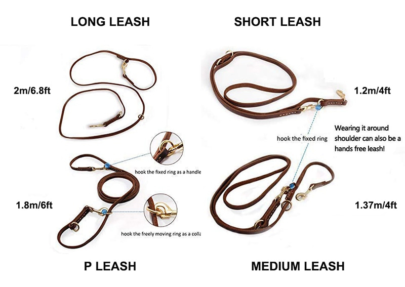 Foto 2 pulgar | Correa De Piel Auténtica Para Perros, Entrenamiento Manos Libres - Venta Internacional.