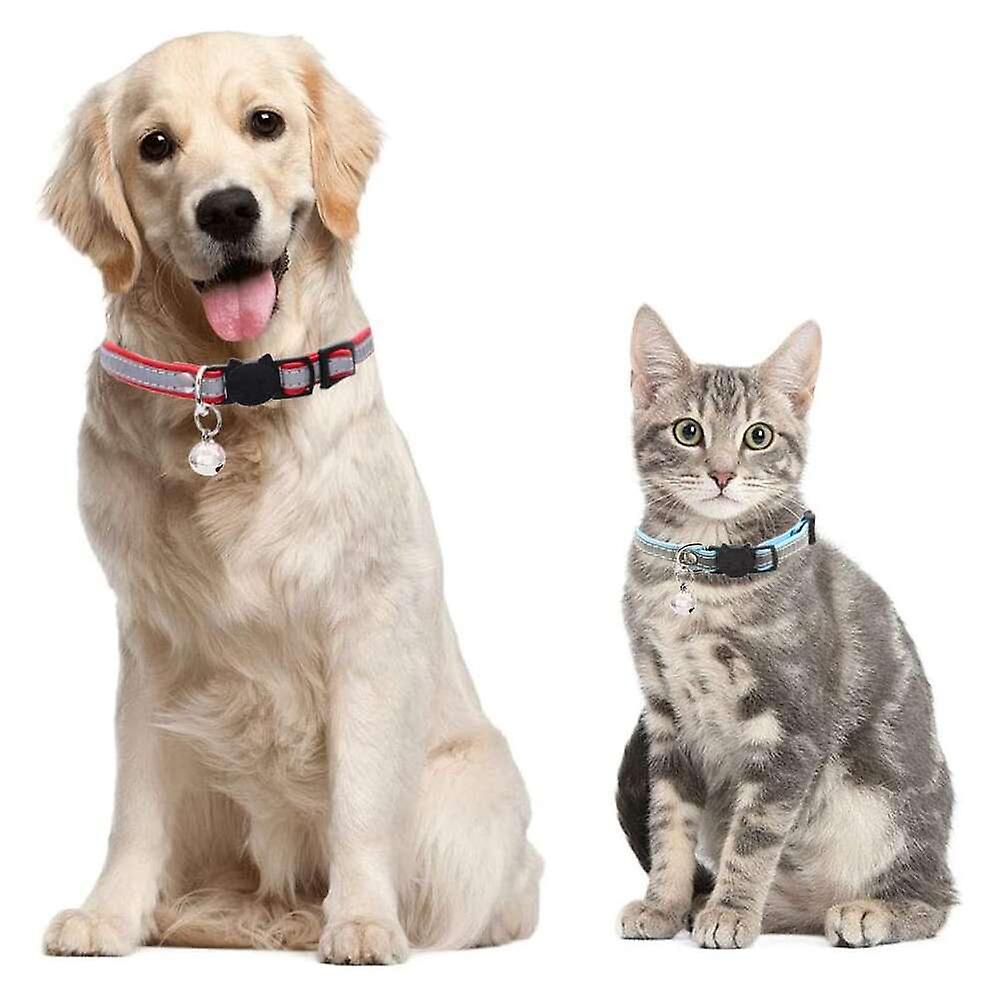 Foto 5 | Collares Para Gatos Huoguo Safety Breakaway De Piel Reflectante Roja - Venta Internacional.