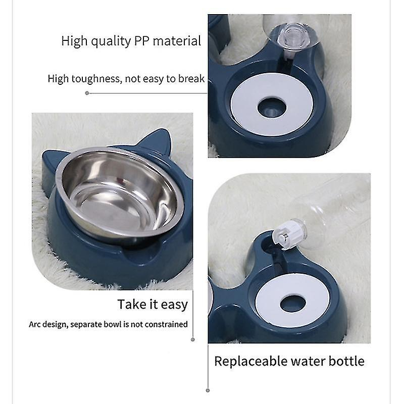 Foto 6 pulgar | Dispensador De Comida, Cuenco Para Gatos, Dispensador De Agua Automático Antideslizante - Venta Internacional.