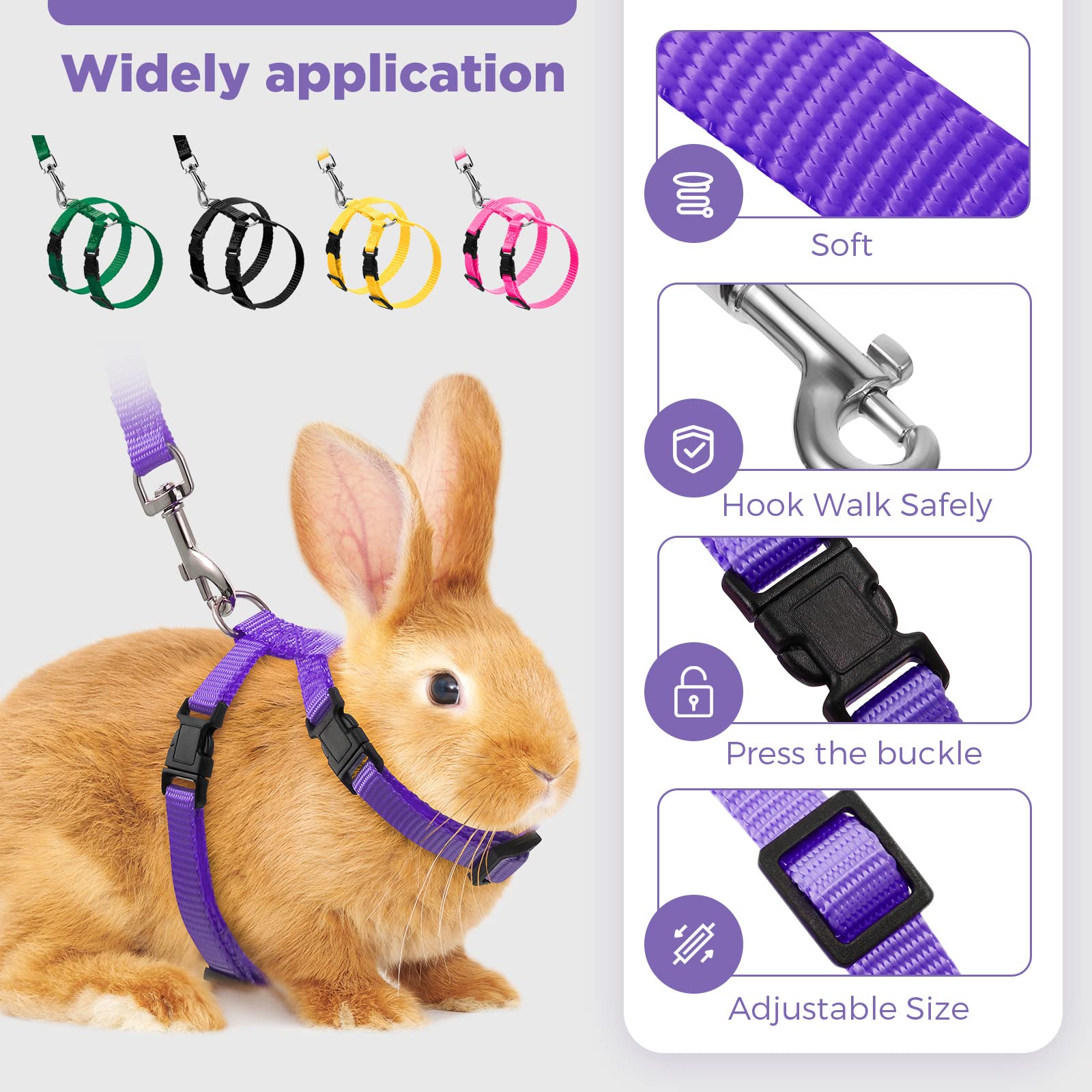 Foto 7 pulgar | Juego De Arneses Para Mascotas Para Conejos, Gatitos, Cachorros Y Hurones (5 Unidades) - Venta Internacional.