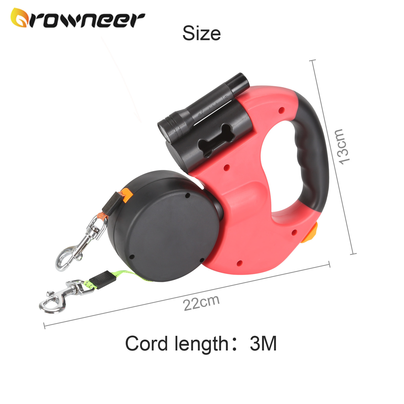 Foto 2 pulgar | Correas Para Mascotas Sanlin Beans Con Doble Cabezal Retráctil Automático De 360° - Venta Internacional.