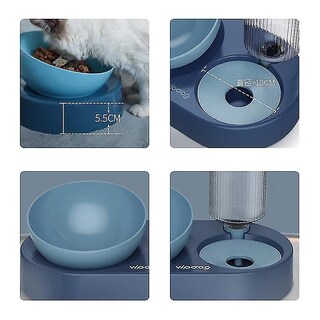Foto 3 | Dispensadores De Alimentos Huoguo, Alimentador Automático De Doble Cuenco Para Mascotas - Venta Internacional.