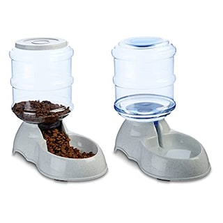Foto 2 | Set De Comedero Y Dispensador De Agua Amazon Basics Para Perros Y Gatos - Venta Internacional.