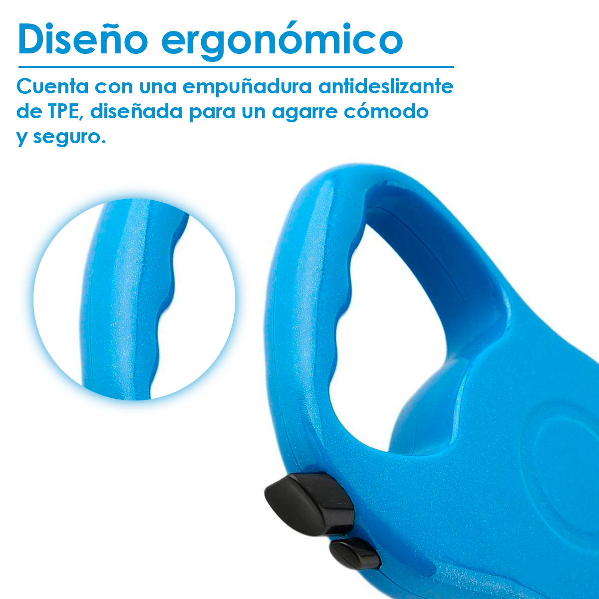 Foto 7 pulgar | Ilios Innova Correa Retráctil Azul para Perro