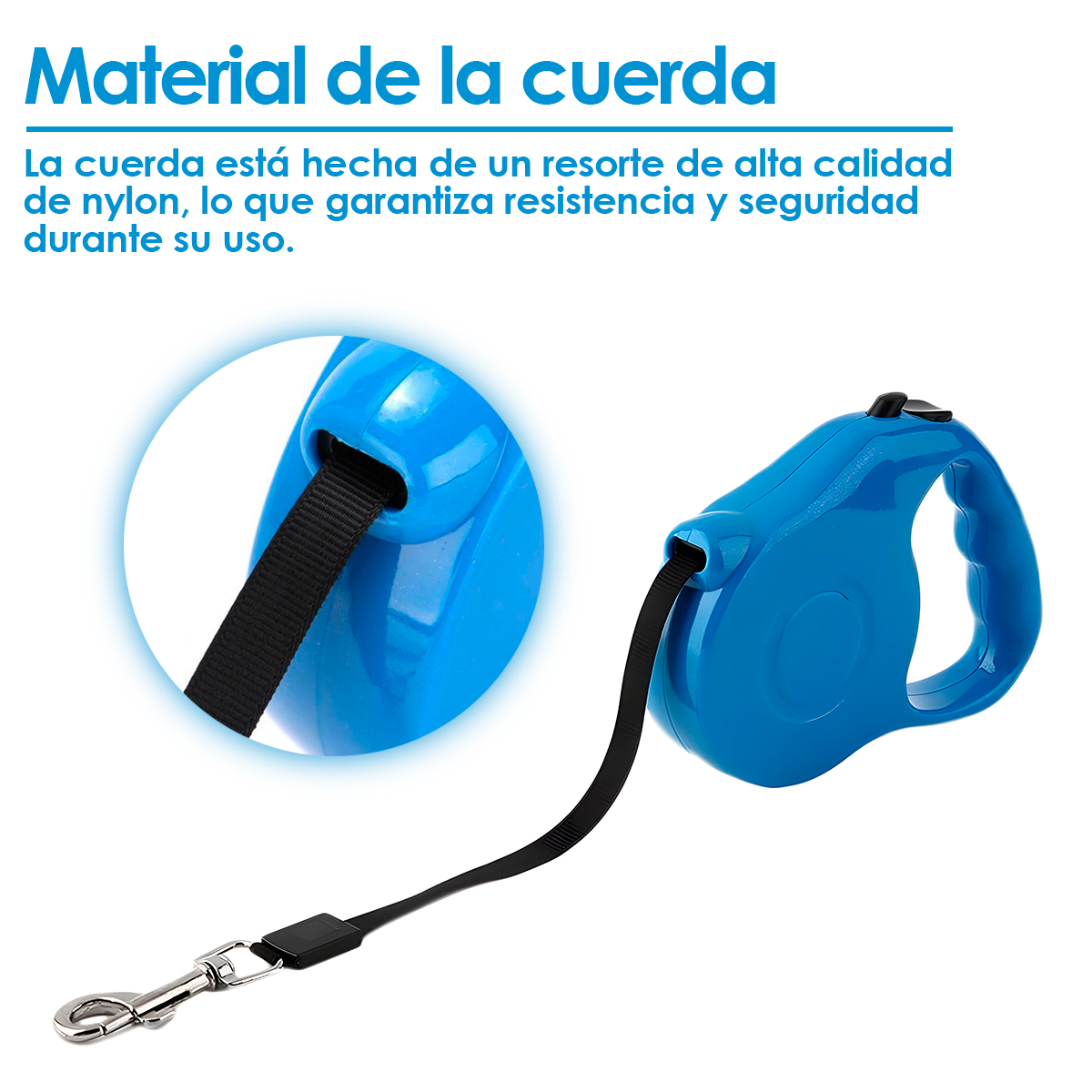 Foto 8 pulgar | Ilios Innova Correa Retráctil Azul para Perro