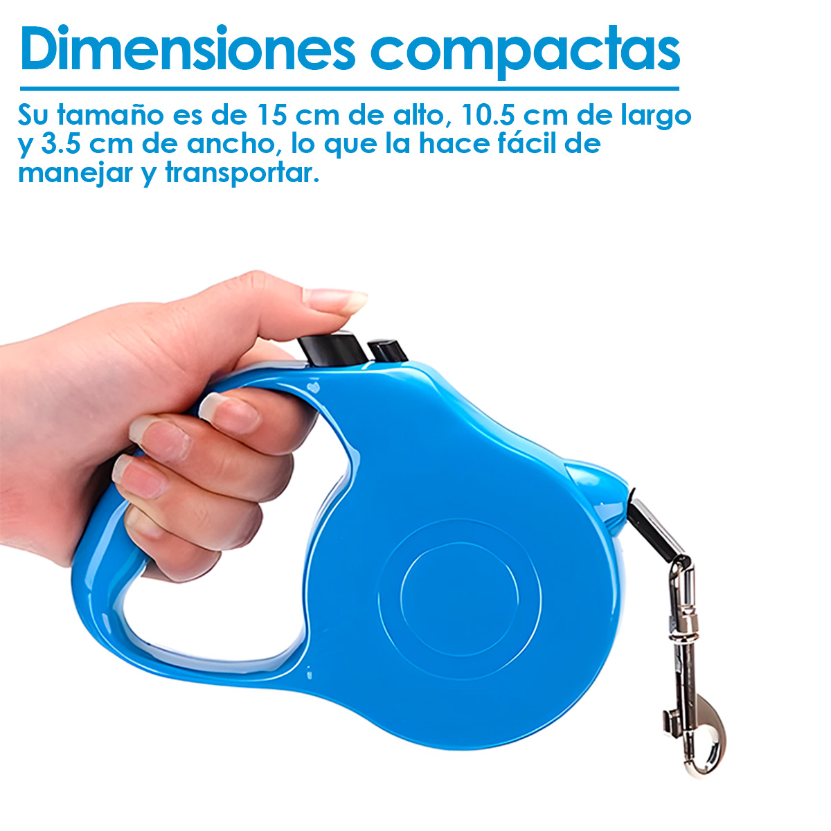Foto 9 pulgar | Ilios Innova Correa Retráctil Azul para Perro