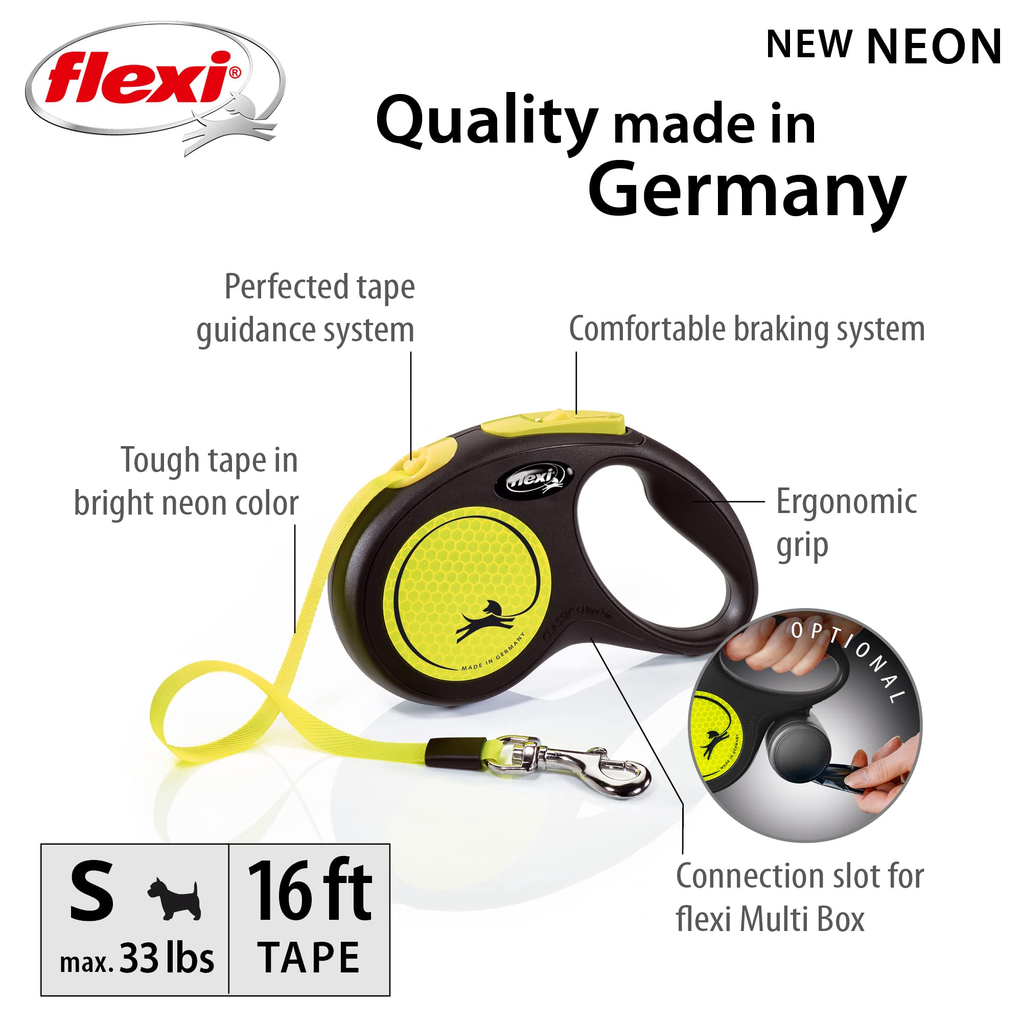 Foto 2 | Correa Retráctil para Perros Flexi New Neon Tape- Venta Internacional