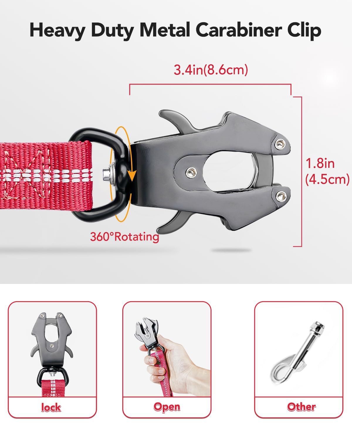 Foto 3 pulgar | Correa Táctica Para Perros Joytale, Resistente, Absorbe Los Golpes De 4 A 6 Pies - Venta Internacional.
