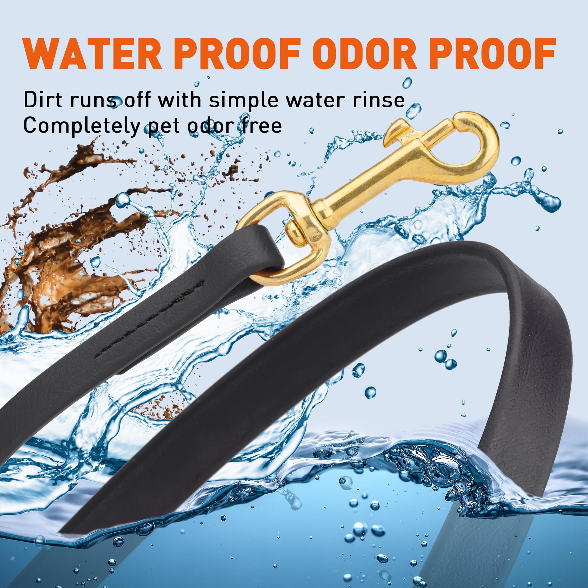 Foto 5 pulgar | Correa De Trabajo Dog Lead Viper Biothane De 1,8 M Para Perros, Color Negro - Venta Internacional.