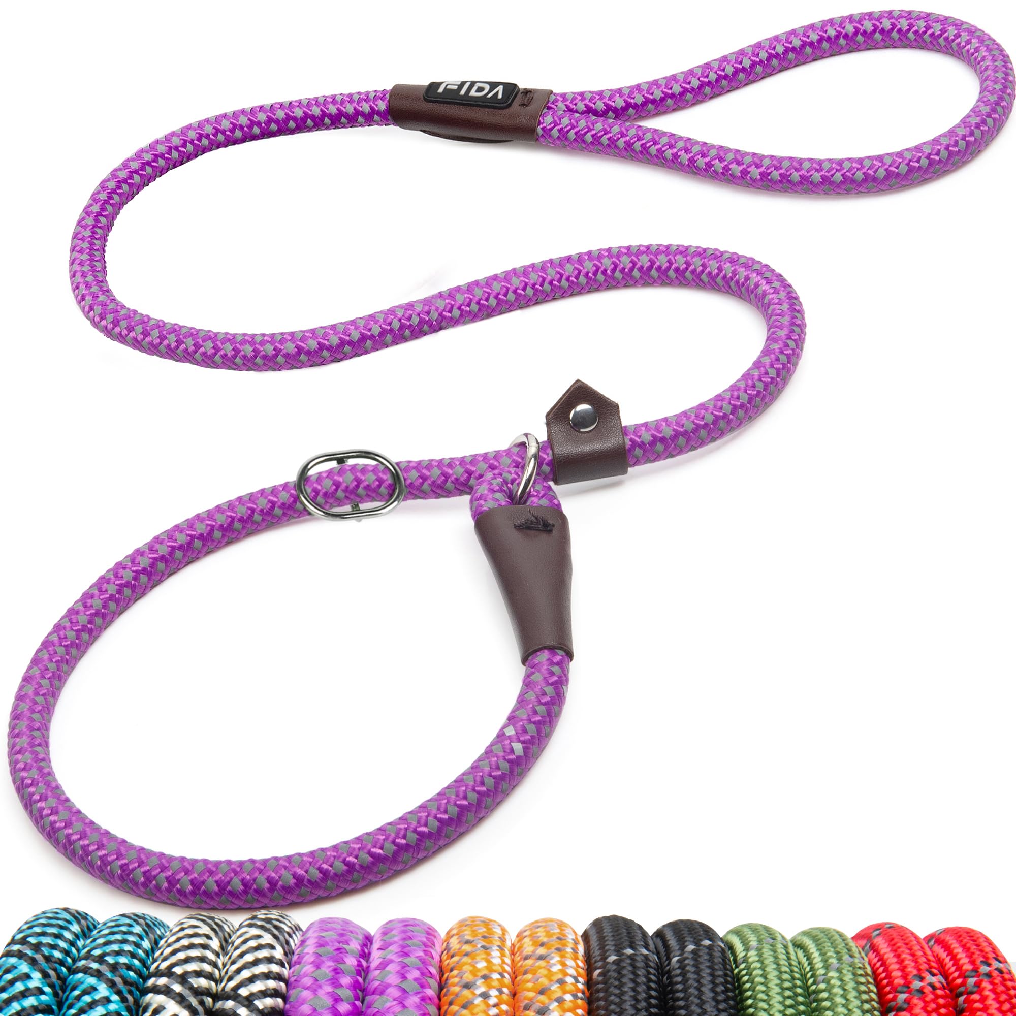 Foto 1 | Correas Antideslizantes Para Perros Fida, Resistentes, Cómodas, Moradas, 4 Pies - Venta Internacional.