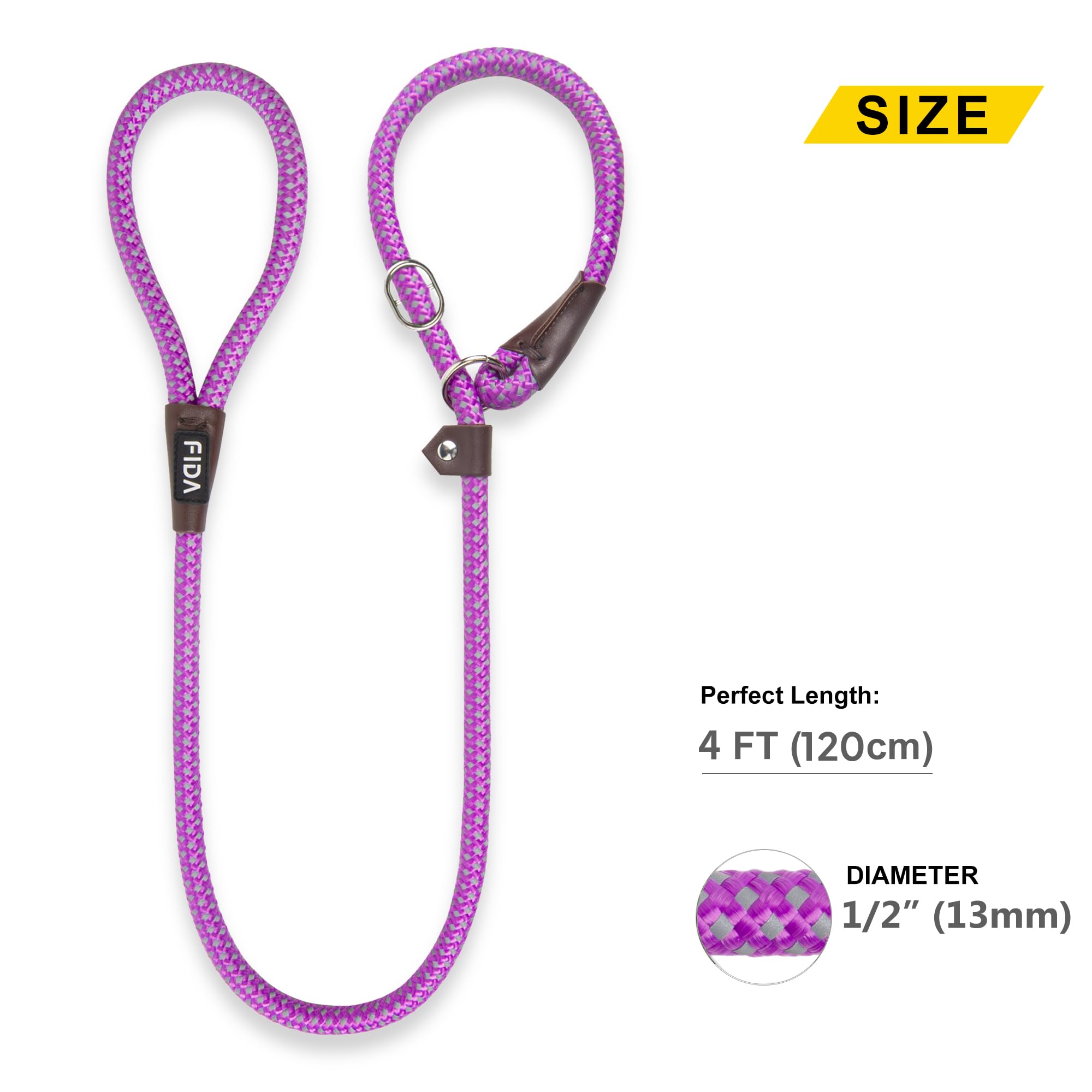 Foto 6 pulgar | Correas Antideslizantes Para Perros Fida, Resistentes, Cómodas, Moradas, 4 Pies - Venta Internacional.