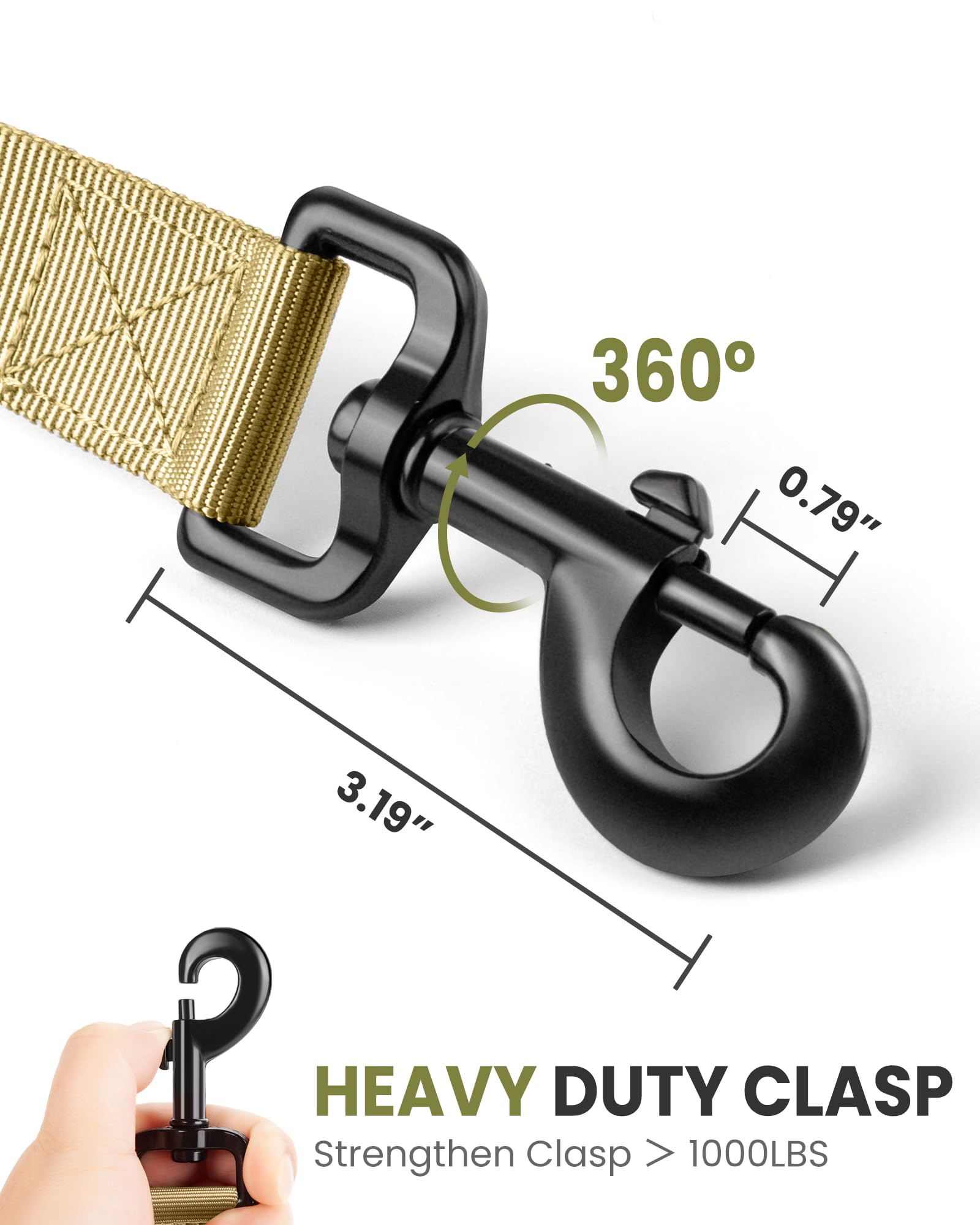Foto 3 pulgar | Correa Elástica Para Perros Outdoormaster, De Alta Resistencia, Absorción De Impactos - Venta Internacional.
