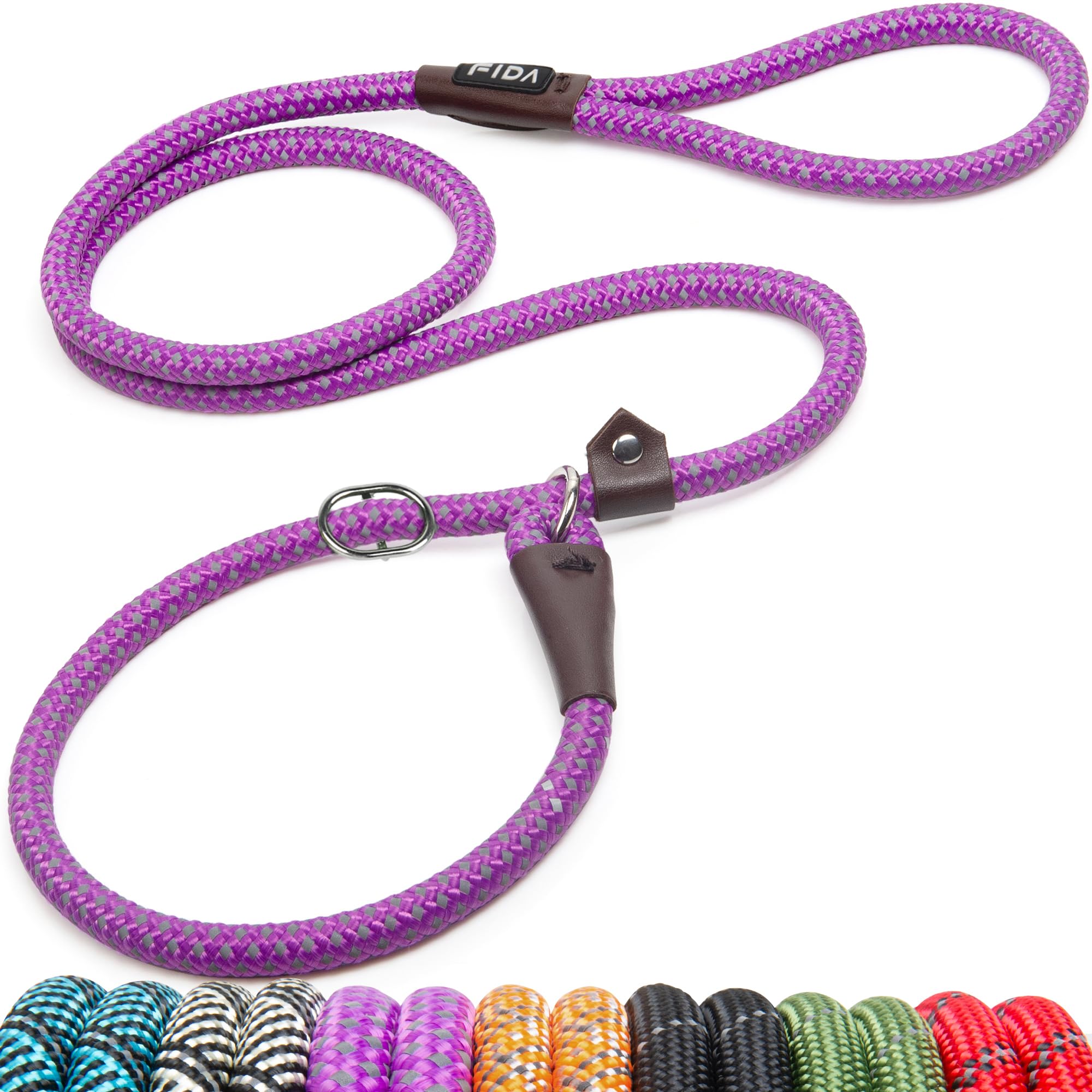 Foto 2 pulgar | Correa Para Perro Slip Lead Fida Durable De 1,8 M X 1,3 Cm, Color Morado - Venta Internacional.