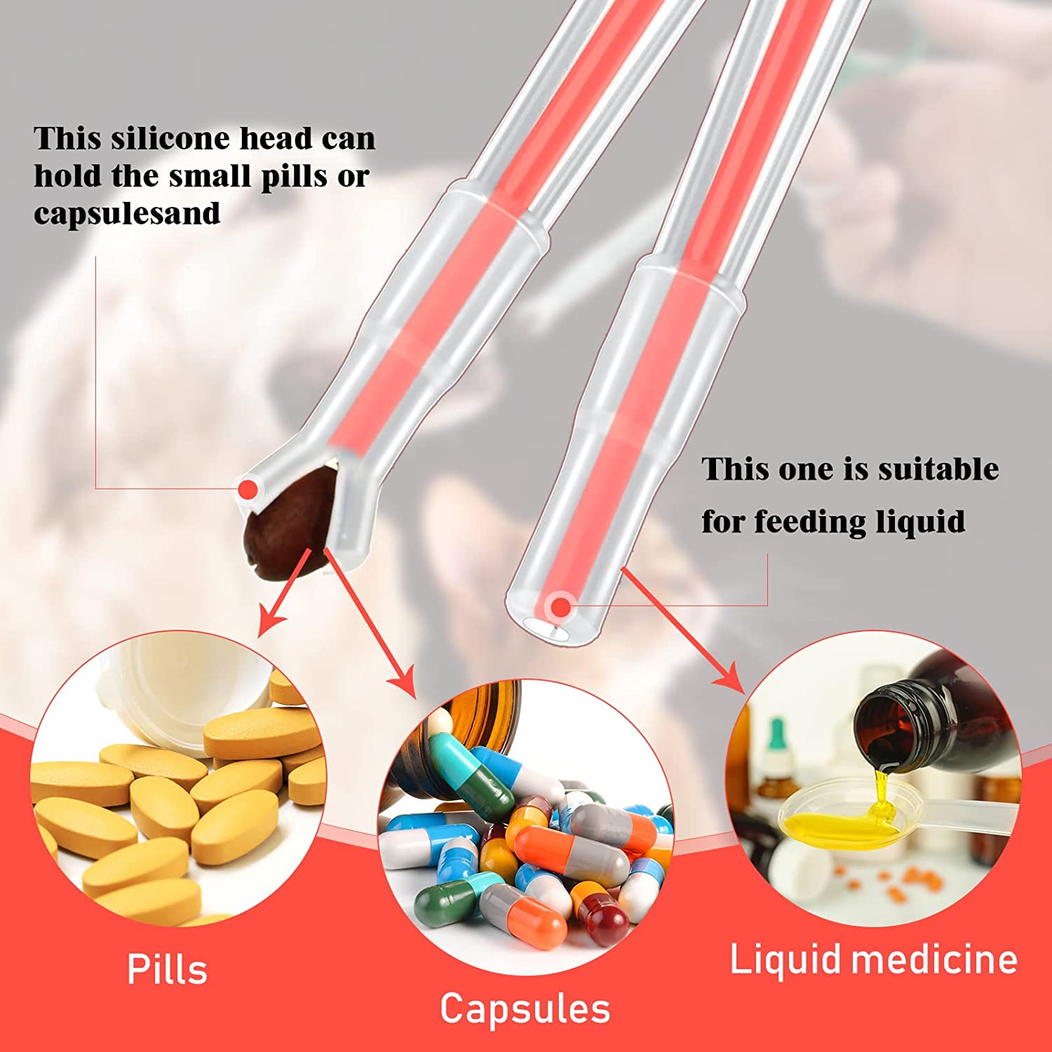Foto 2 | Dispensador De Píldoras Para Perros Pet Pill Shooter, Jeringa Para Alimentación De Gatos - Venta Internacional.