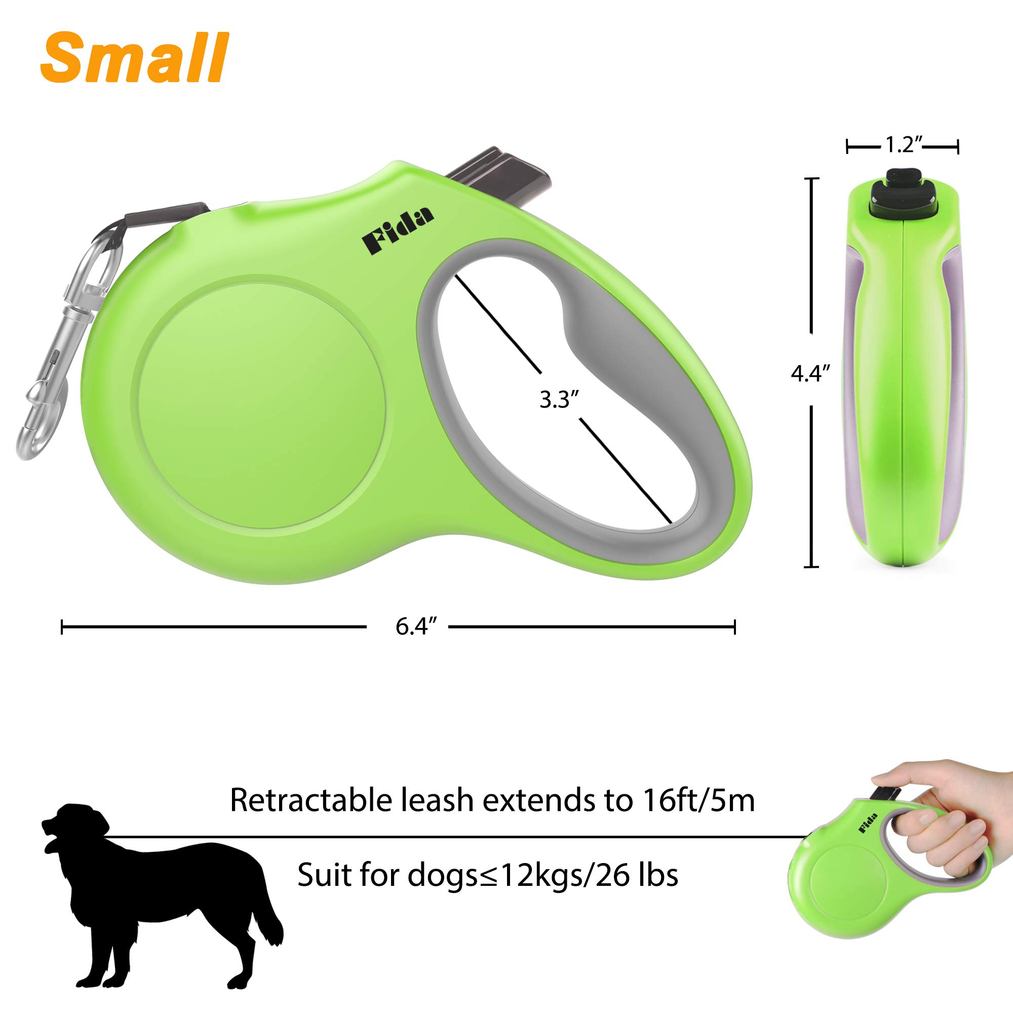 Foto 7 pulgar | Correa Retráctil Para Perros Fida De 16 Pies Para Perros O Gatos Pequeños De Hasta 12 Kg - Venta Internacional.