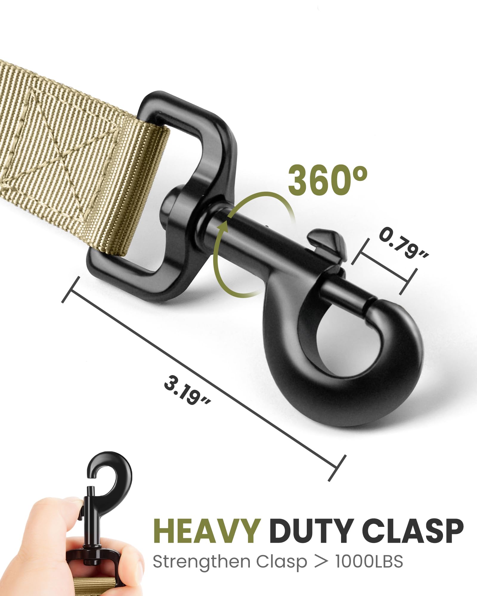 Foto 5 pulgar | Correa Elástica Para Perros Outdoormaster, De Alta Resistencia, Absorción De Impactos - Venta Internacional.