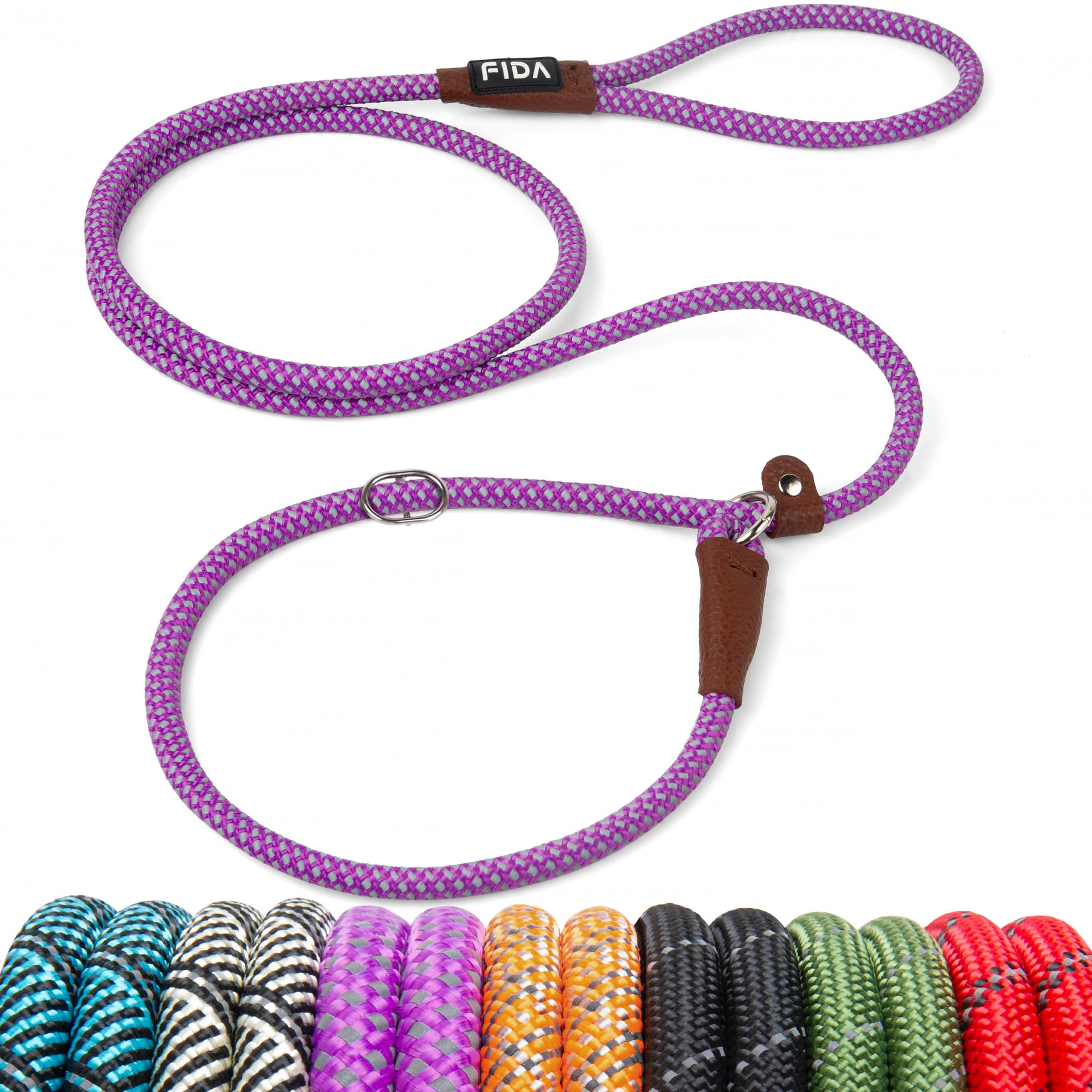 Foto 2 pulgar | Slip Lead Fida Durable, 6 Pies X 3/8 Pulgadas, Morado Para Perros Pequeños - Venta Internacional.