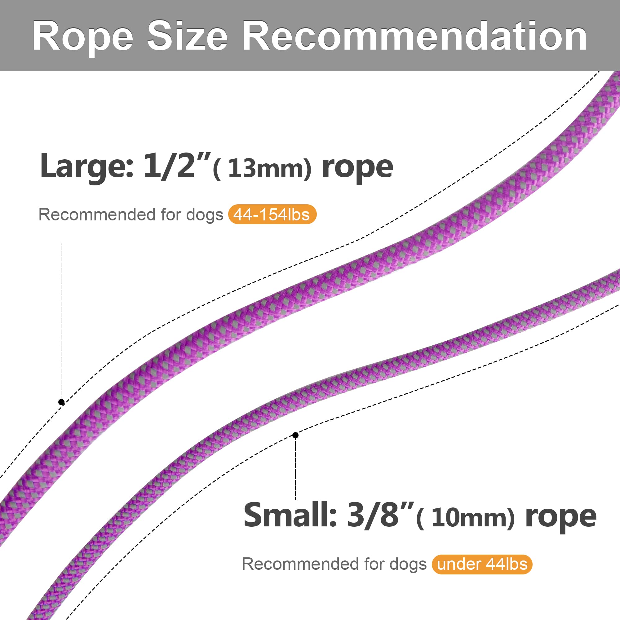 Foto 6 pulgar | Slip Lead Fida Durable, 6 Pies X 3/8 Pulgadas, Morado Para Perros Pequeños - Venta Internacional.