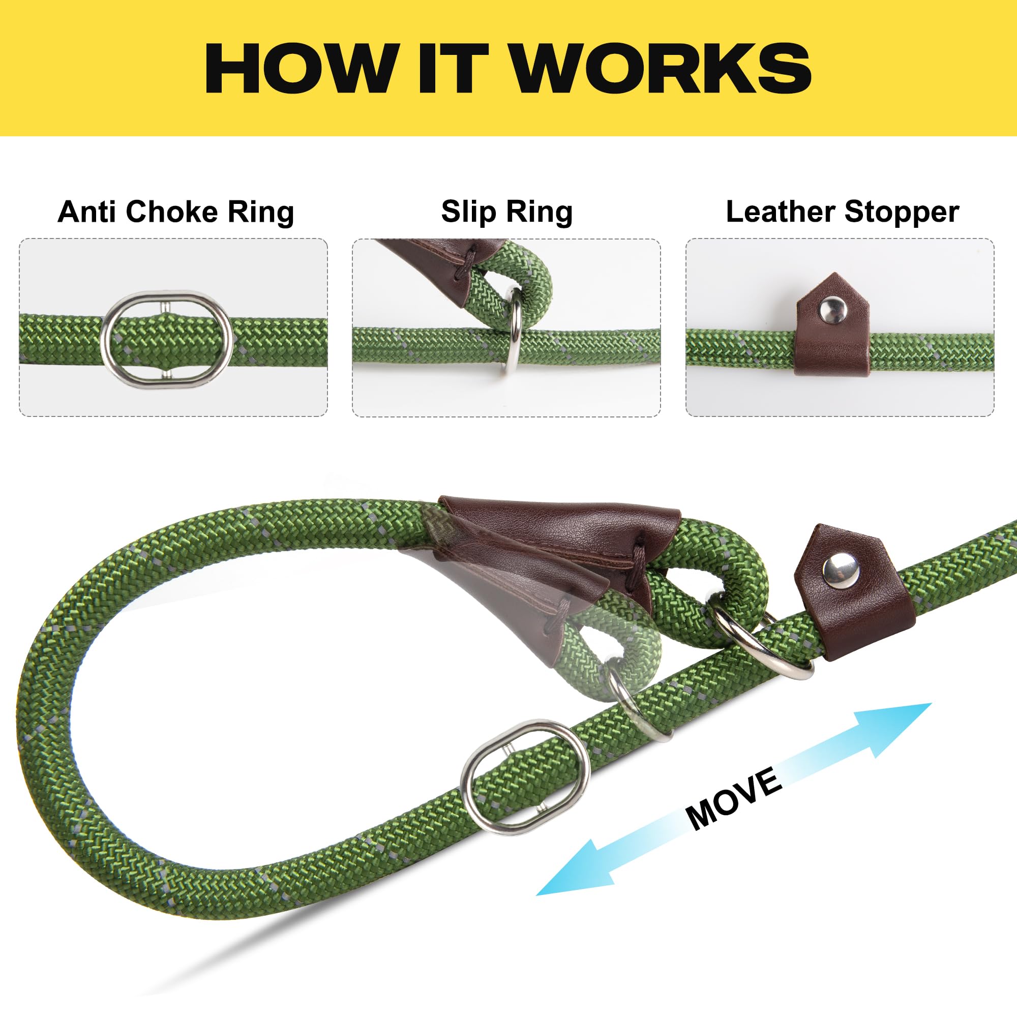 Foto 4 | Cordones Antideslizantes Para Perros Fida, Resistentes, Cómodos, De 4 Pies - Venta Internacional.