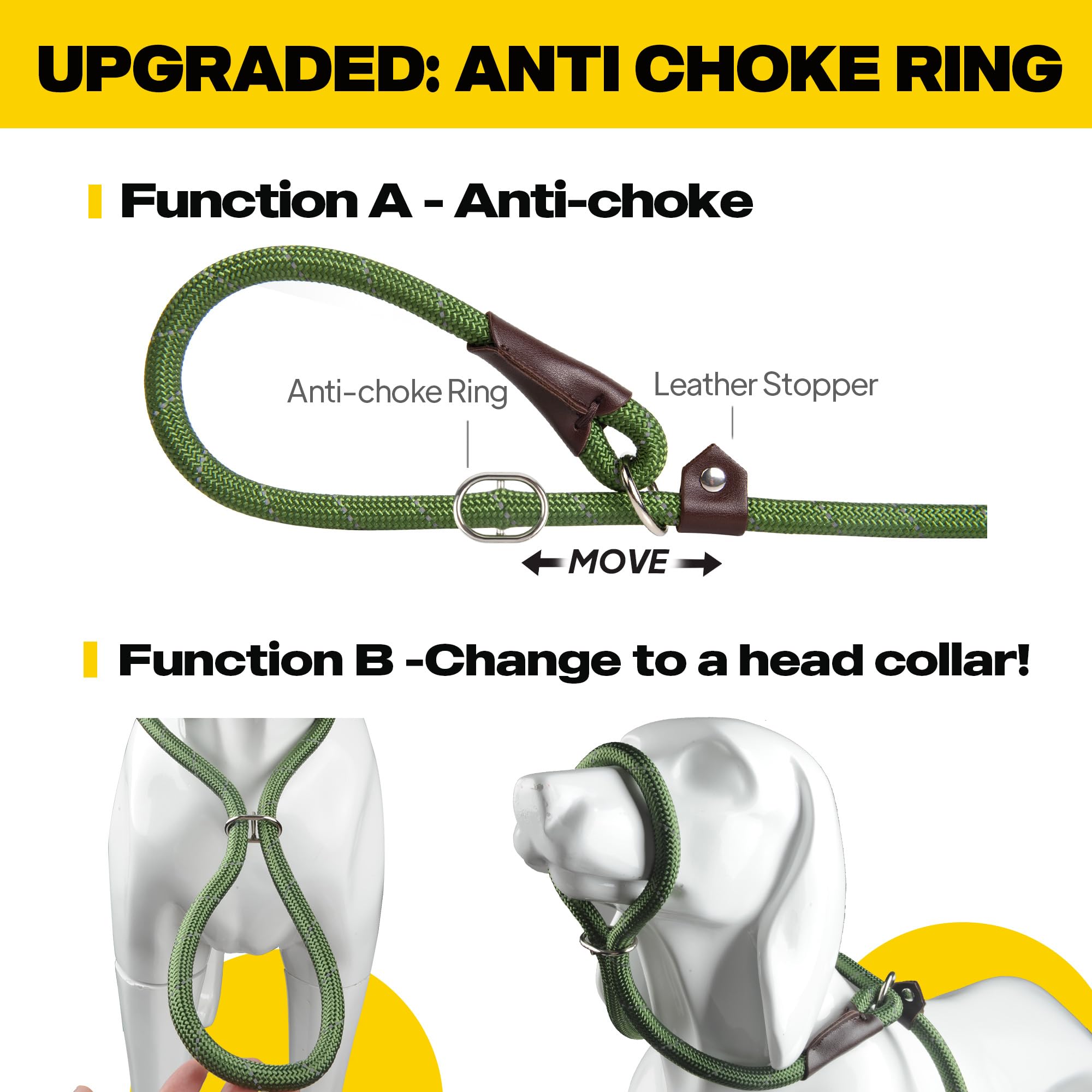 Foto 4 pulgar | Slip Lead Fida, Nailon Duradero De 1,8 M X 1,3 Cm, Para Perros Grandes Y Medianos - Venta Internacional.