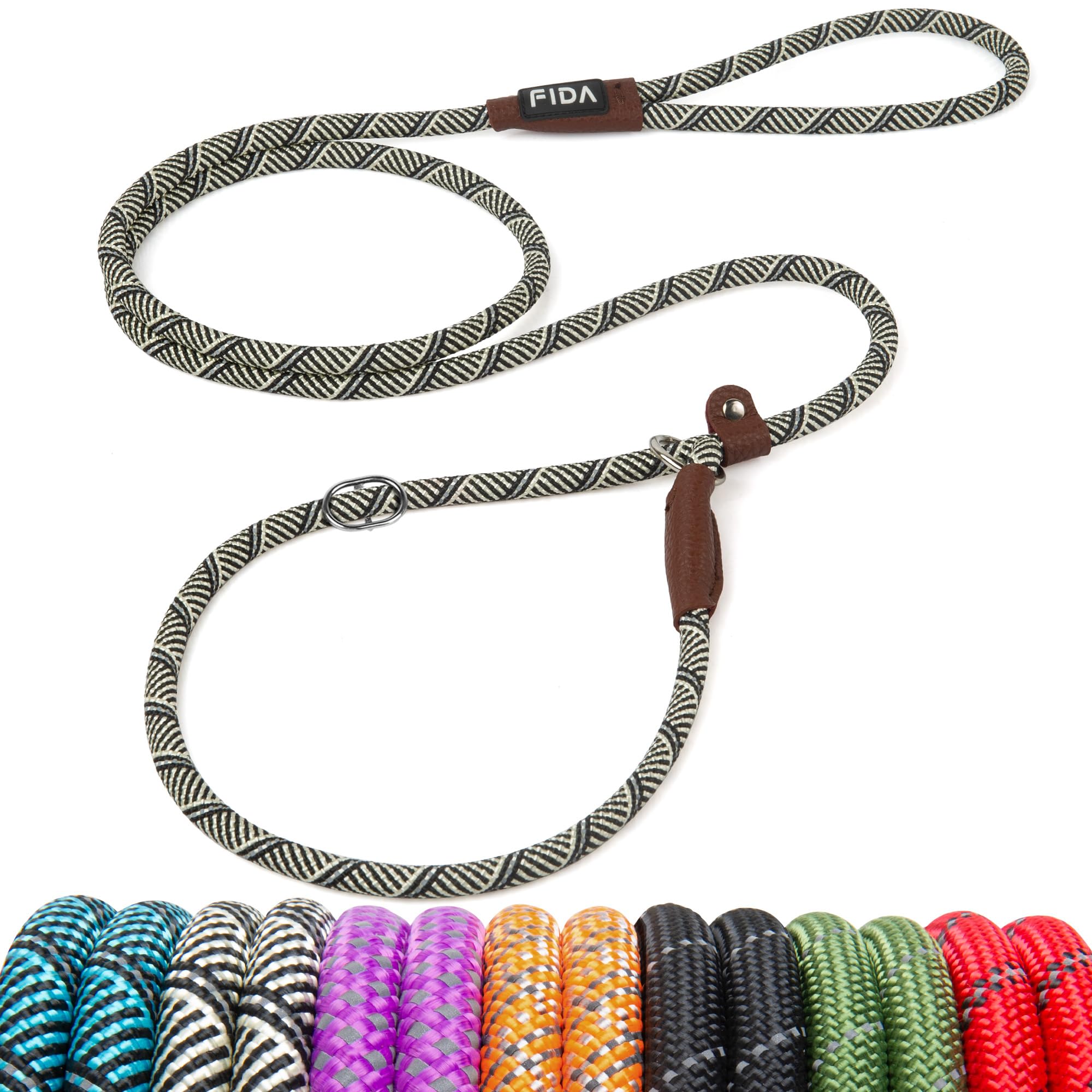 Foto 2 pulgar | Correa Para Perro Fida Durable Sleash Slip Leash, 1,8 M X 1 Cm, Nailon, Gris - Venta Internacional.