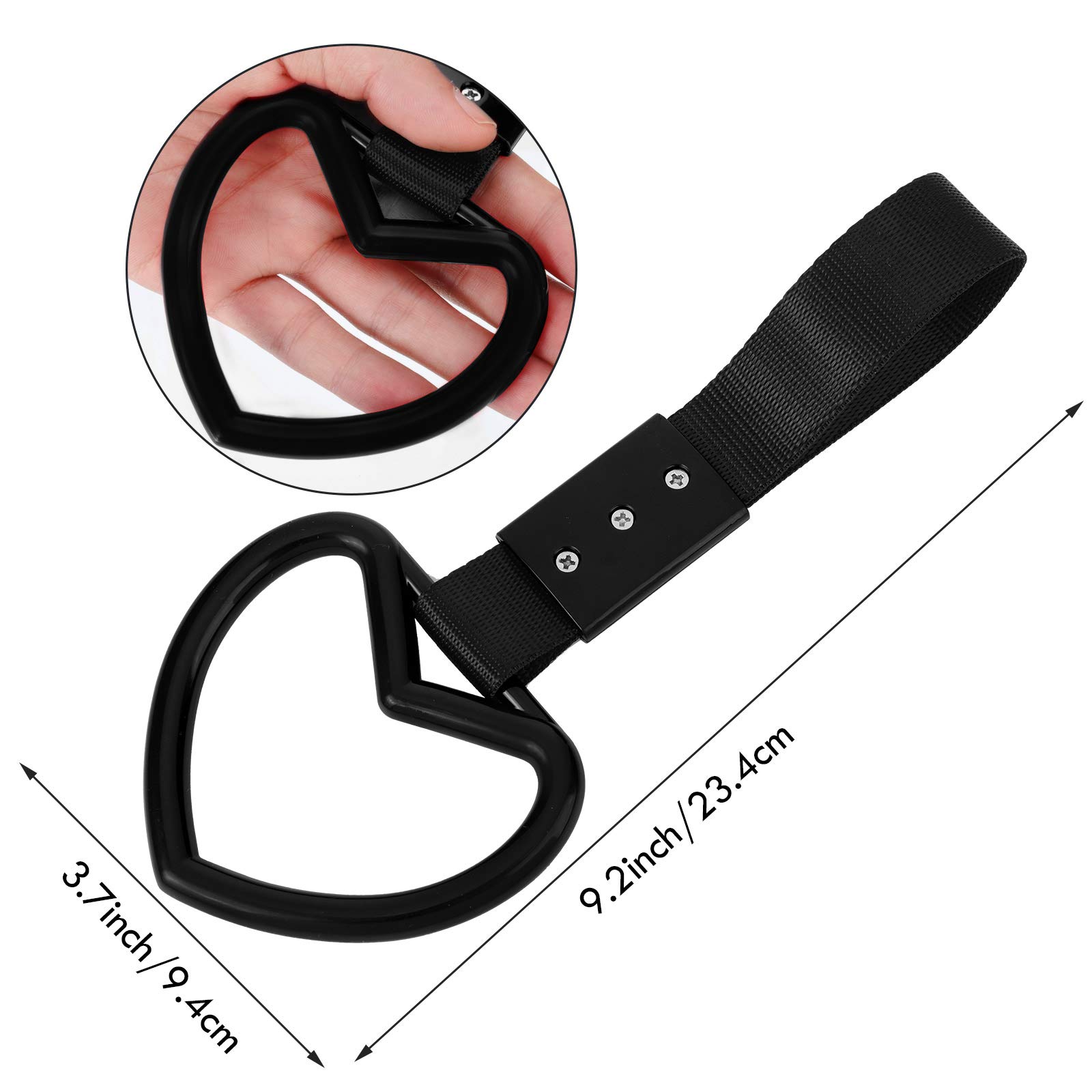 Foto 3 pulgar | Correas De Manija De Coche Con Anillos En Forma De Corazón Para Parachoques Trasero Warning X2 - Venta Internacional.