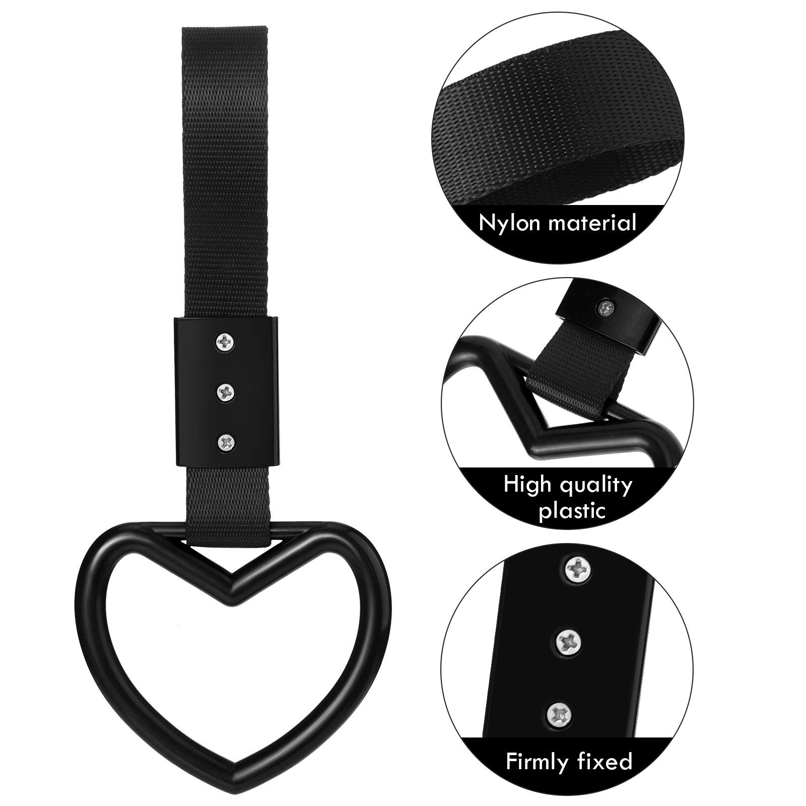 Foto 4 pulgar | Correas De Manija De Coche Con Anillos En Forma De Corazón Para Parachoques Trasero Warning X2 - Venta Internacional.