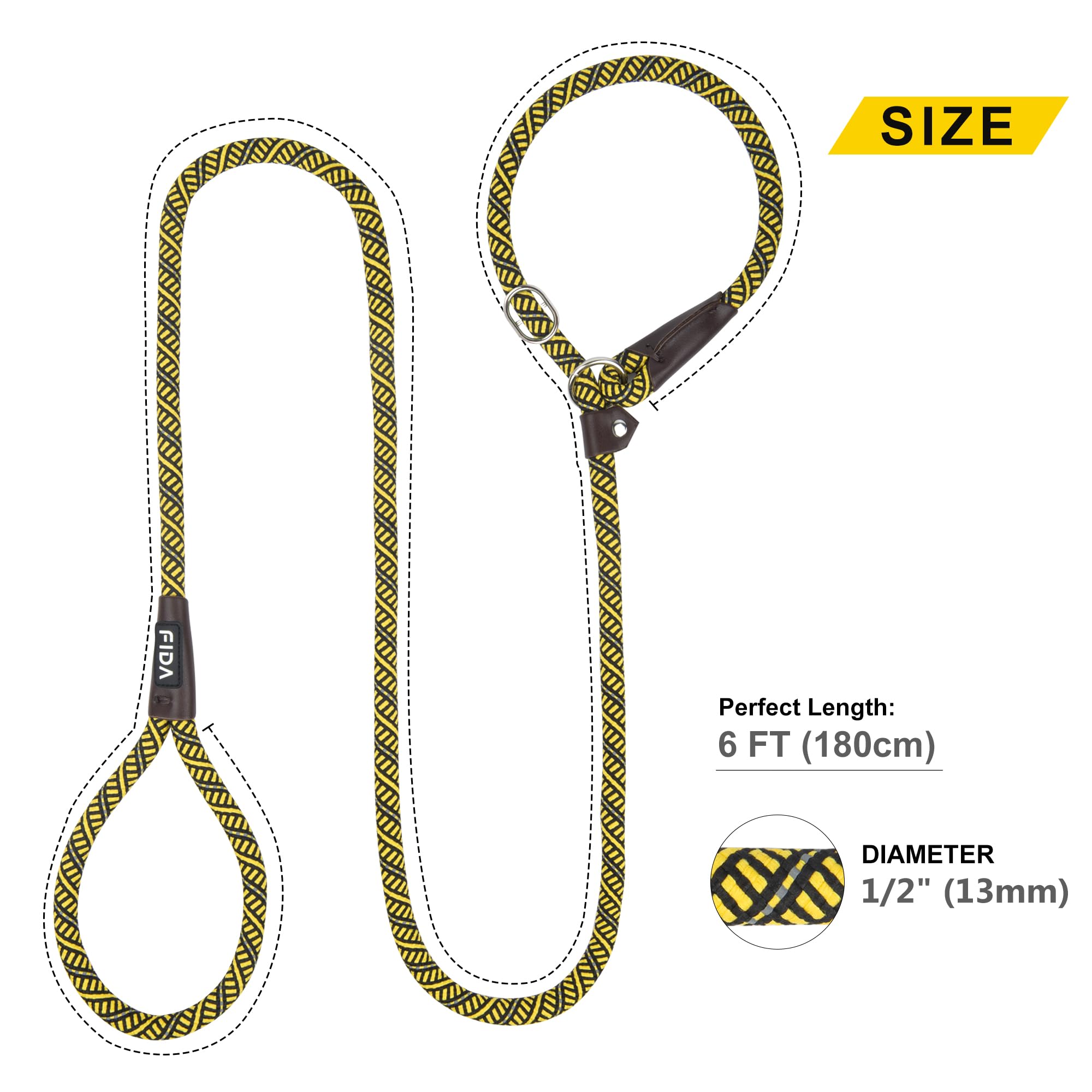 Foto 5 | Correa Para Perro Slip Lead Fida, Duradera, 1,8 M X 1,3 Cm, Muy Resistente - Venta Internacional.