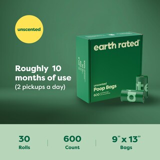Foto 7 | Bolsas Para Excrementos De Perro, Valoradas Con La Tierra, Paquete De 600 Unidades, Sin Perfume - Venta Internacional.