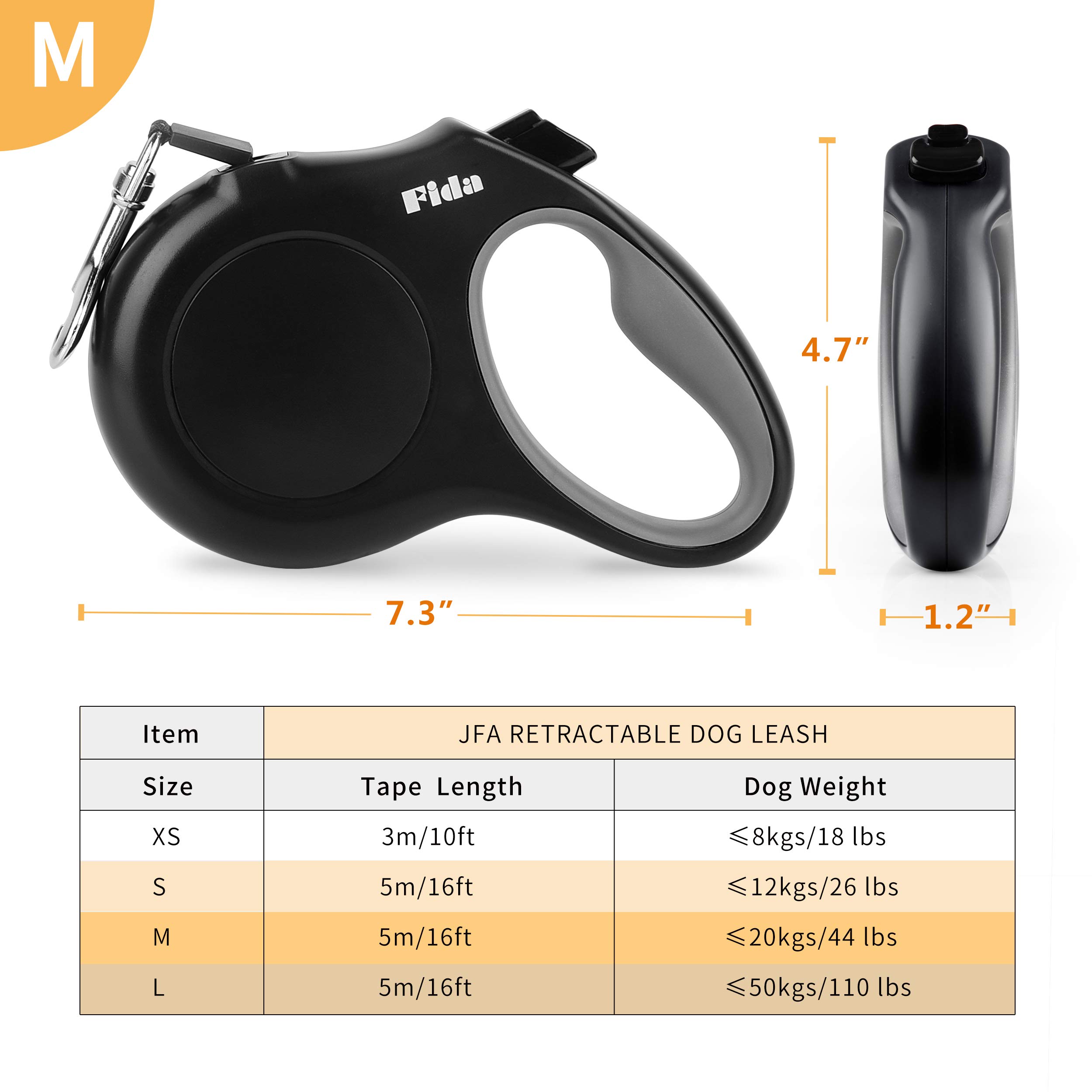 Foto 6 pulgar | Correa Retráctil Para Perros Fida Heavy Duty De 16 Pies Para Perros Pequeños Y Medianos - Venta Internacional.