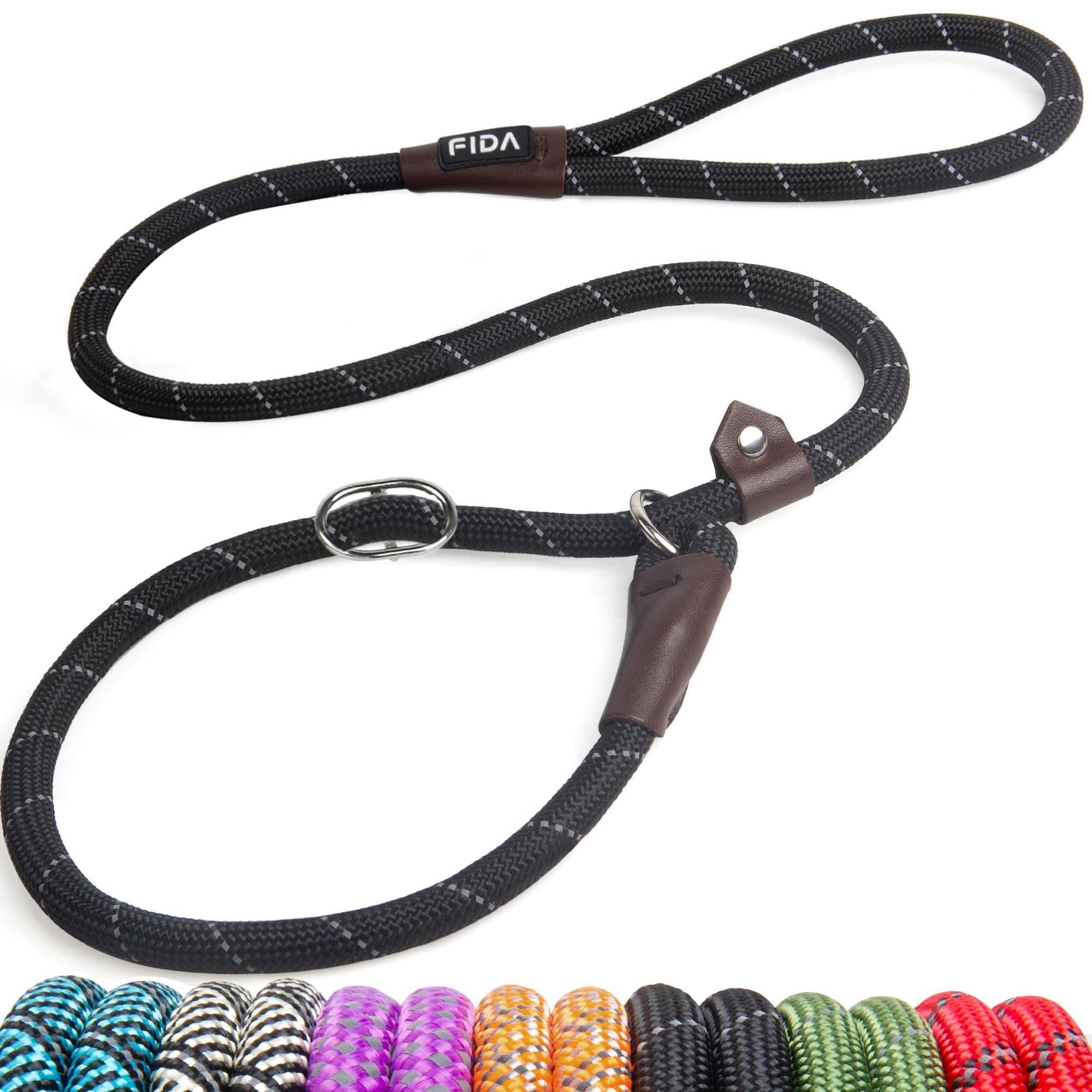 Foto 2 pulgar | Cordones Antideslizantes Para Perros Fida, Resistentes, Cómodos, De 4 Pies, Negros - Venta Internacional.