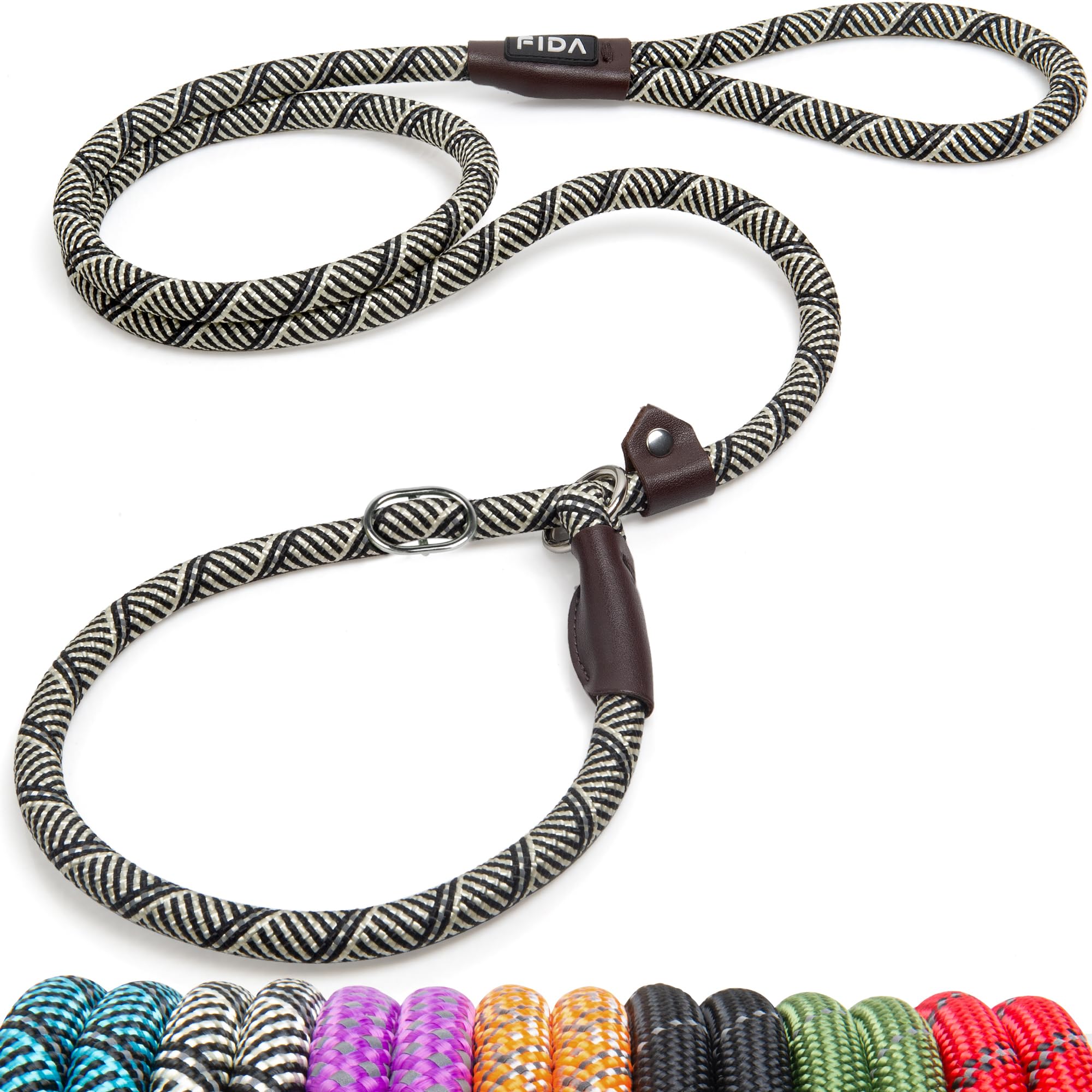 Foto 2 pulgar | Cuerda De Nailon Slip Lead Fida Durable De 1,8 M X 1,3 Cm Para Perro, Color Gris - Venta Internacional.
