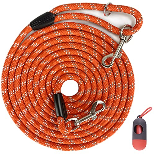 Foto 2 pulgar | Correa Para Perros Codepets, Cuerda Larga Para Entrenamiento, Color Naranja Reflectante - Venta Internacional.