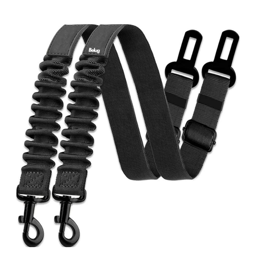 Foto 2 pulgar | ''2 Cinturón De Seguridad Correa De Mascotas De Auto Belug  Color Negro ''