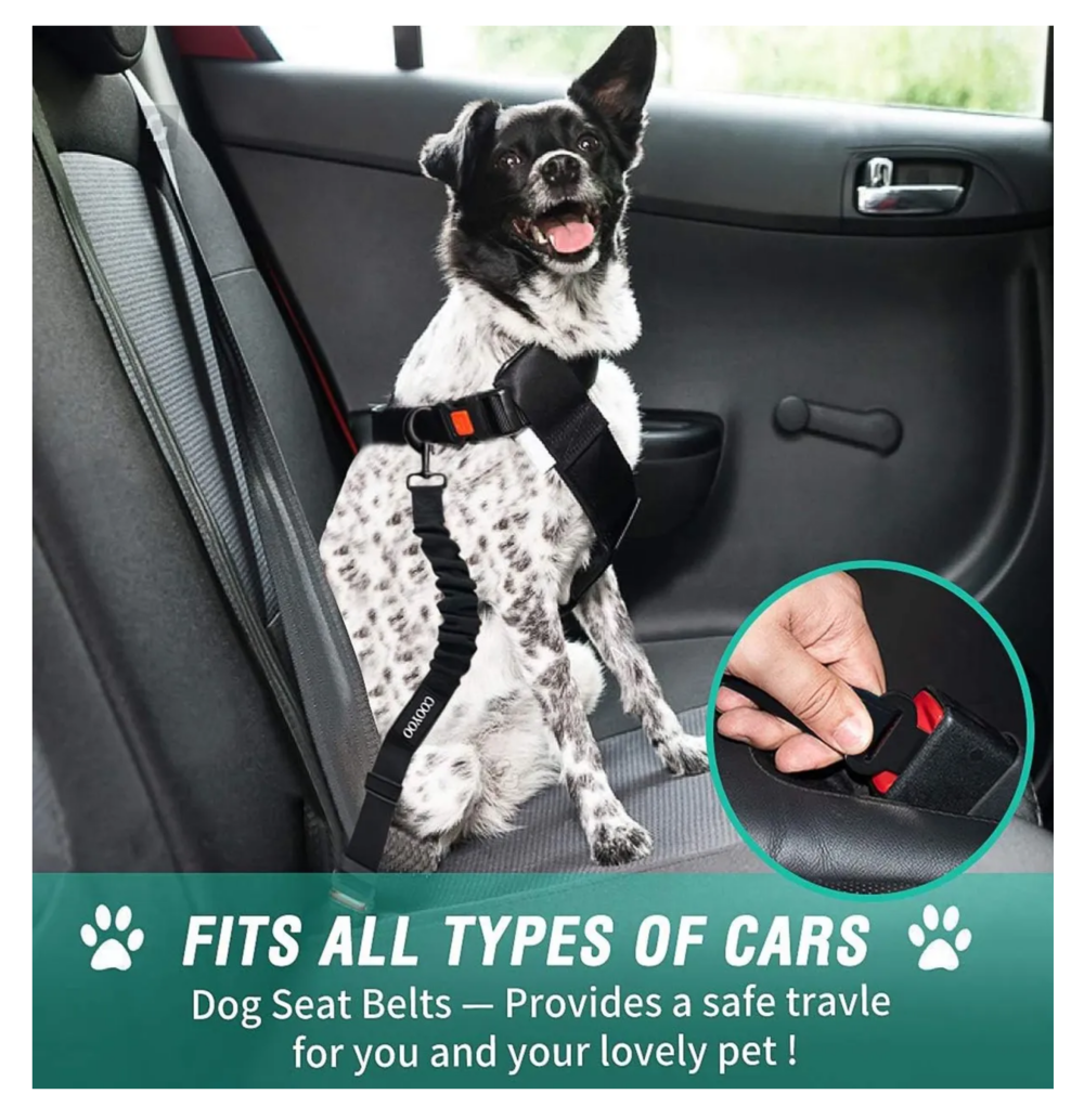 Foto 4 pulgar | ''2 Cinturón De Seguridad Correa De Mascotas De Auto Belug  Color Negro ''