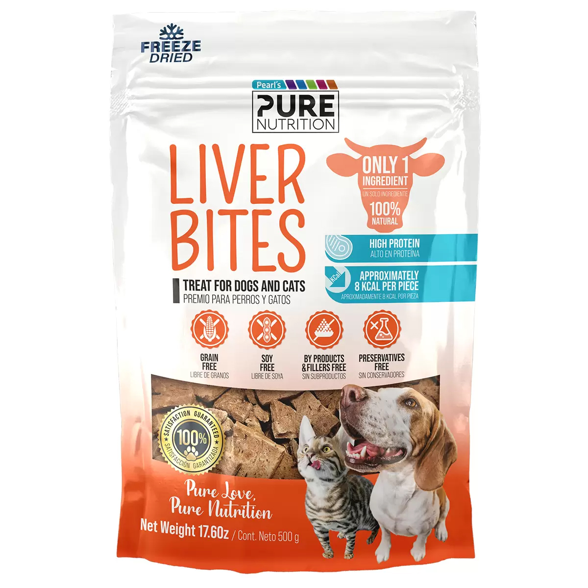 Foto 2 pulgar | Premio Para Mascotas Pure Nutrition Liver Bites 500gr