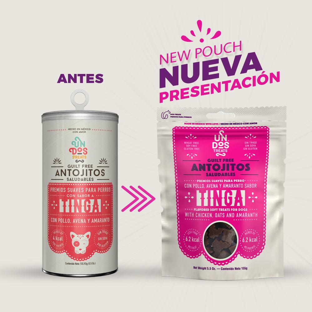 Foto 8 pulgar | Antojitos Saludables Para Perro Un Dos Treats Tinga 155 Gr