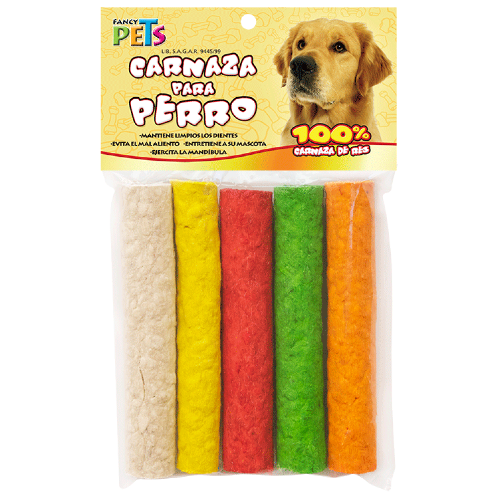 Foto 1 | Carnaza de Res Fancy Pets Sticks Huecos de Colores 5 Piezas para Perro