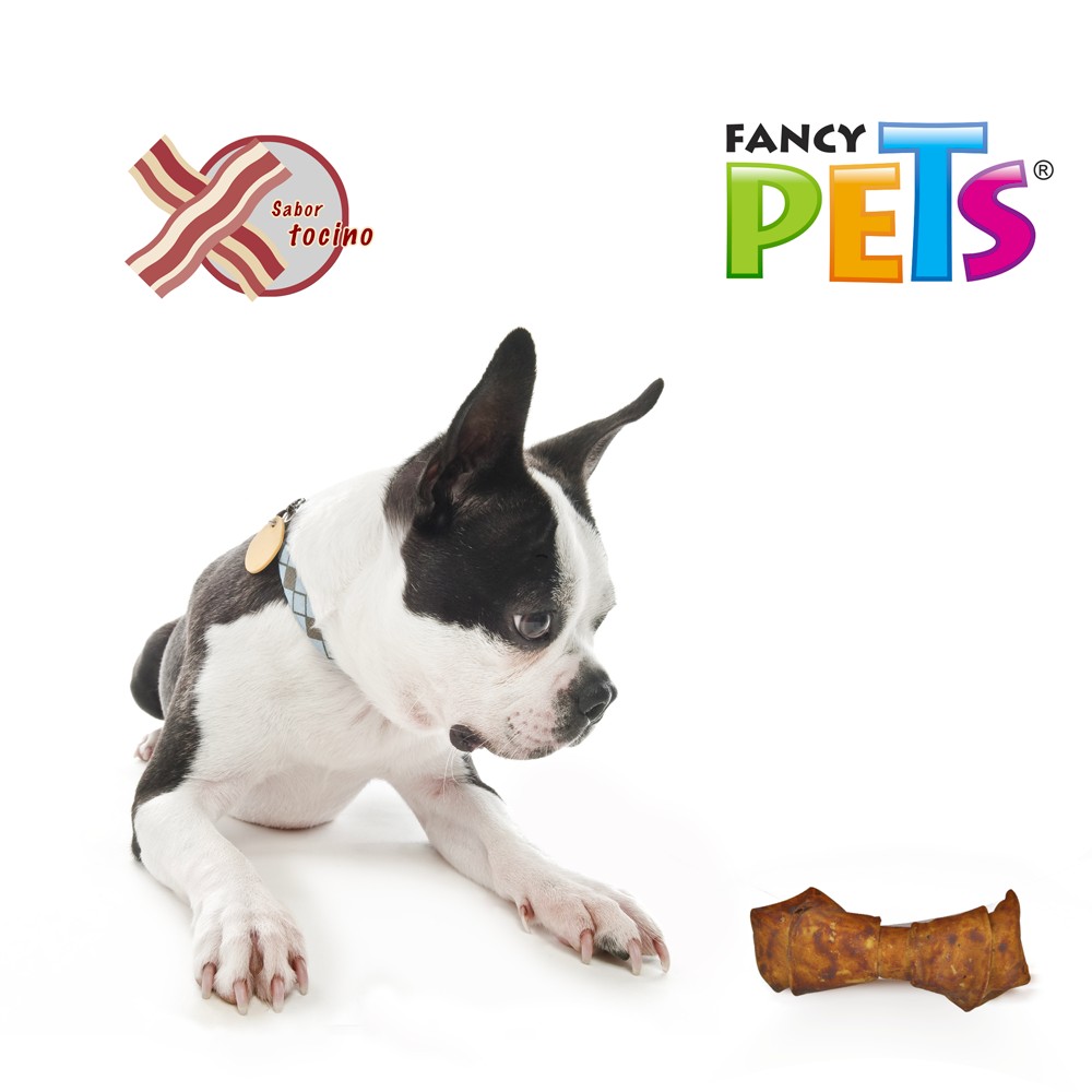 Foto 4 pulgar | Hueso de Carnaza Sabor Tocino 10-13 Cm - 1 Pz - Natural Fancy Pets