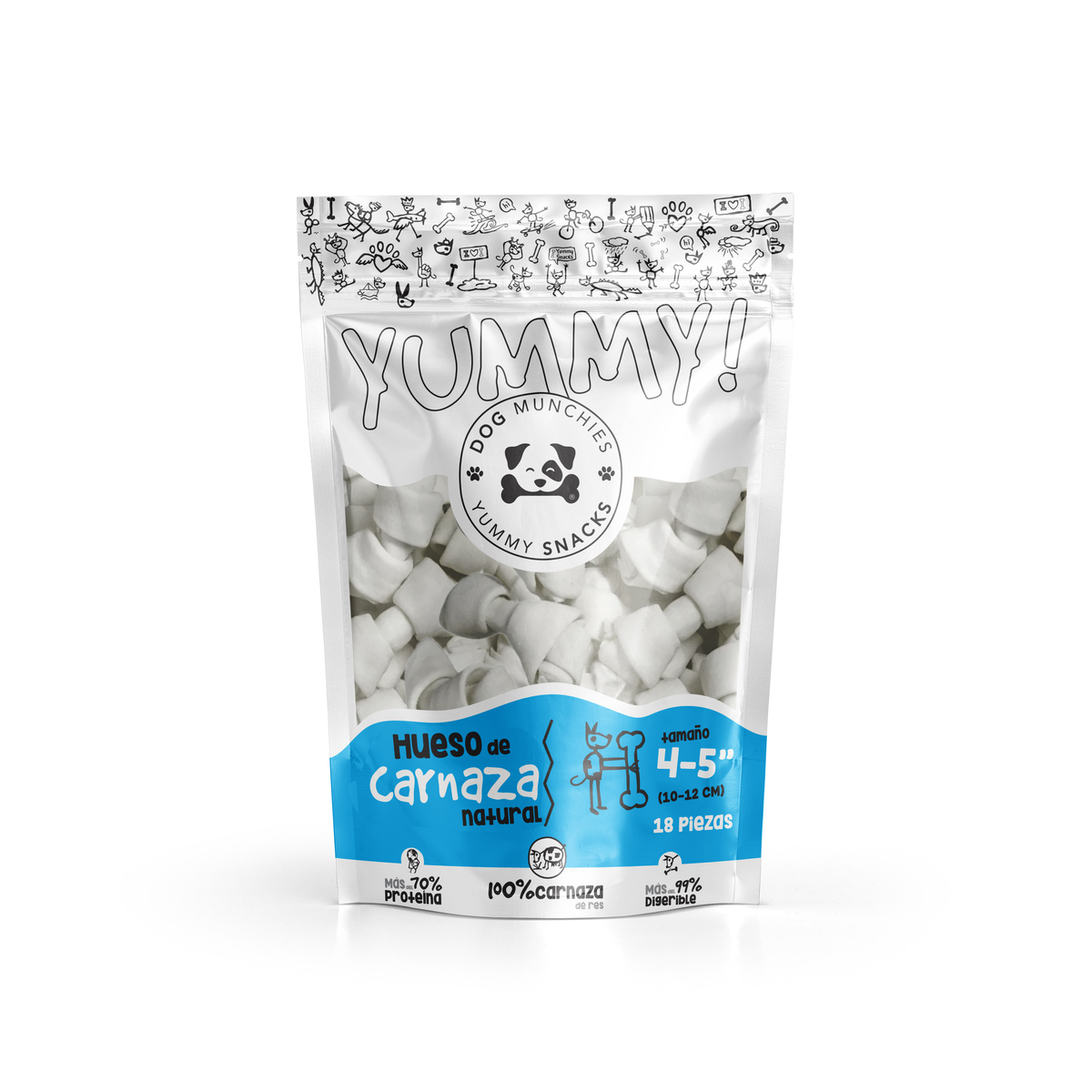 Foto 2 pulgar | Hueso De Carnaza Natural  Para Perro Dog Munchies 4-5'' (10-12cm) 18 Pza.